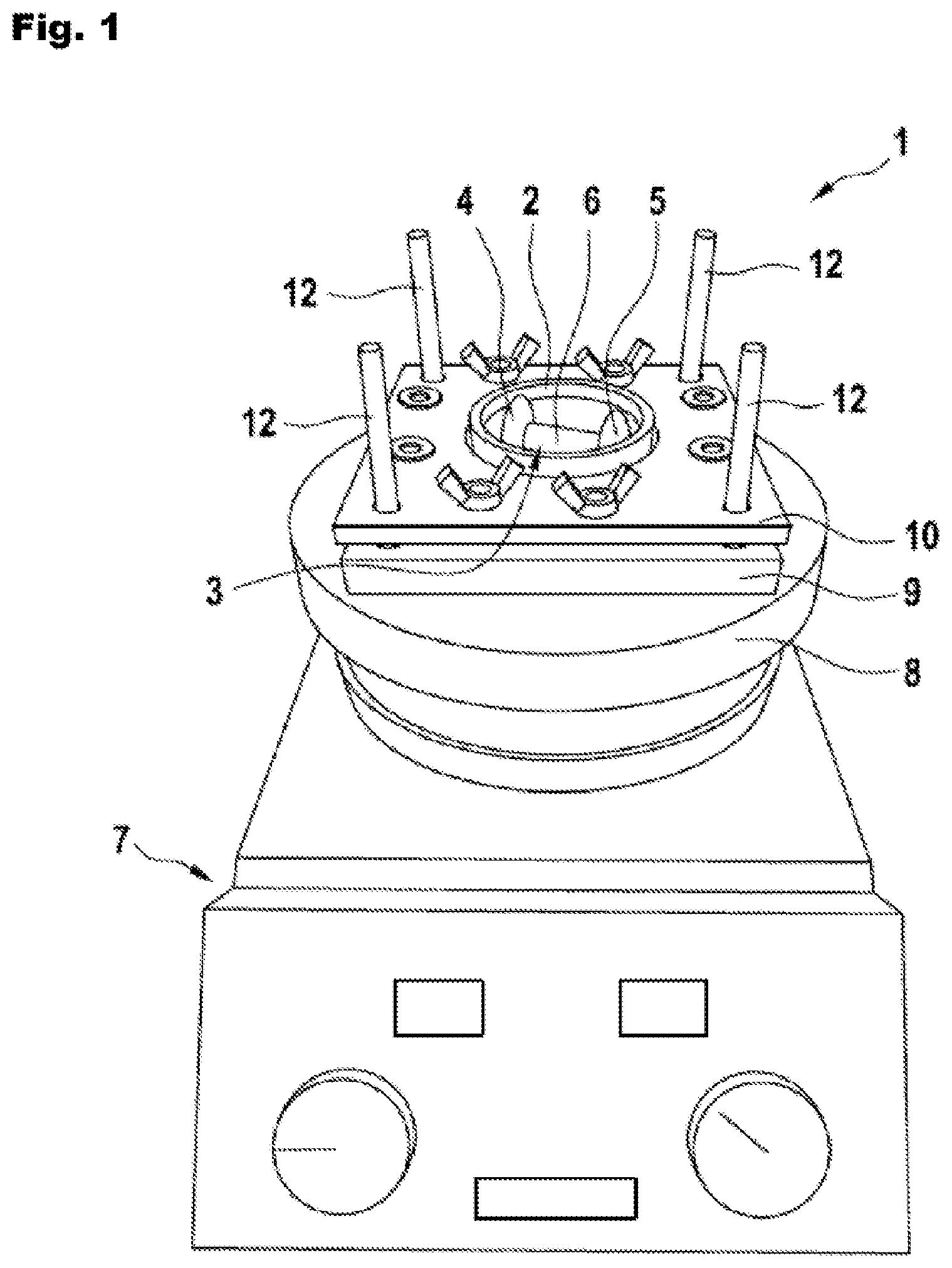 Patent US12492981 — Method and device for testing the adhesion of a body on a substrate — Figure 1
