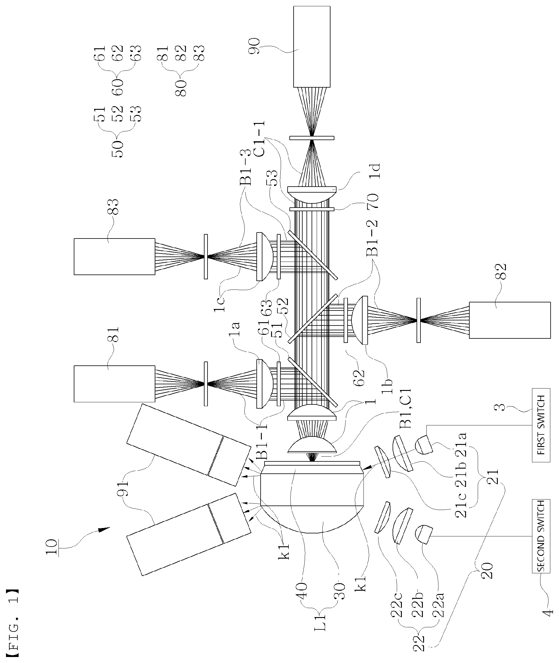 Patent US12492986 — Sensor device for detecting biological particles and non-biological particles — Figure 1