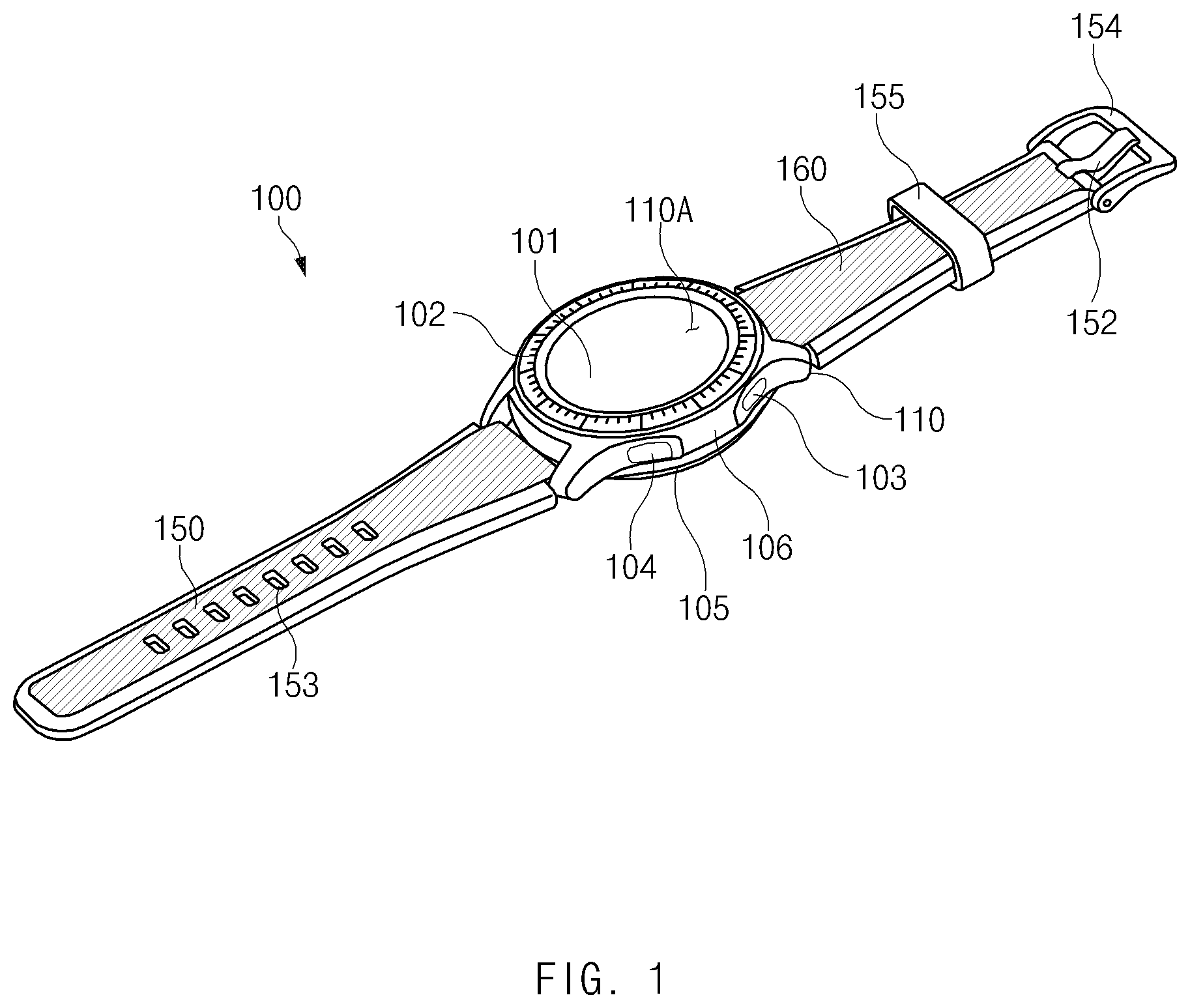 Patent US12496013 — Electronic device having electrode measuring biological signal — Figure 1