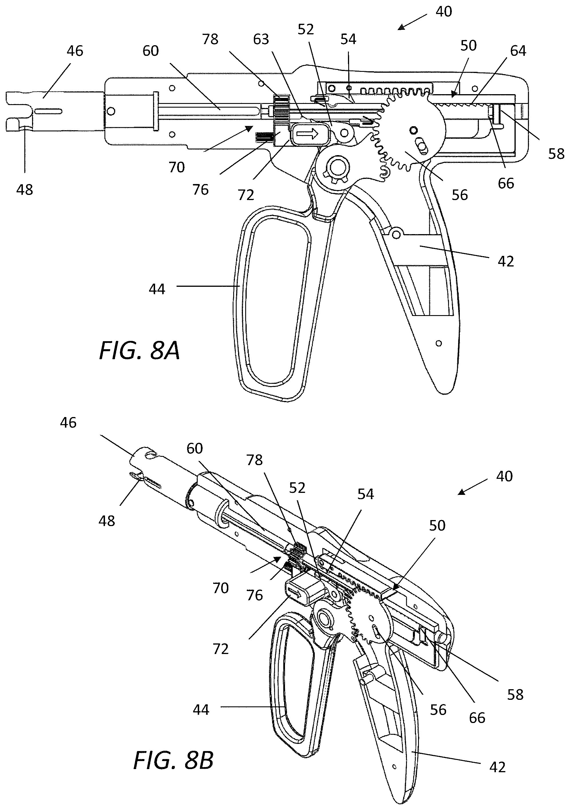 Patent US12496066 Figure 6 – Surgical stapler handle assembly having actuation mechanism with longitudinally rotatable shaft