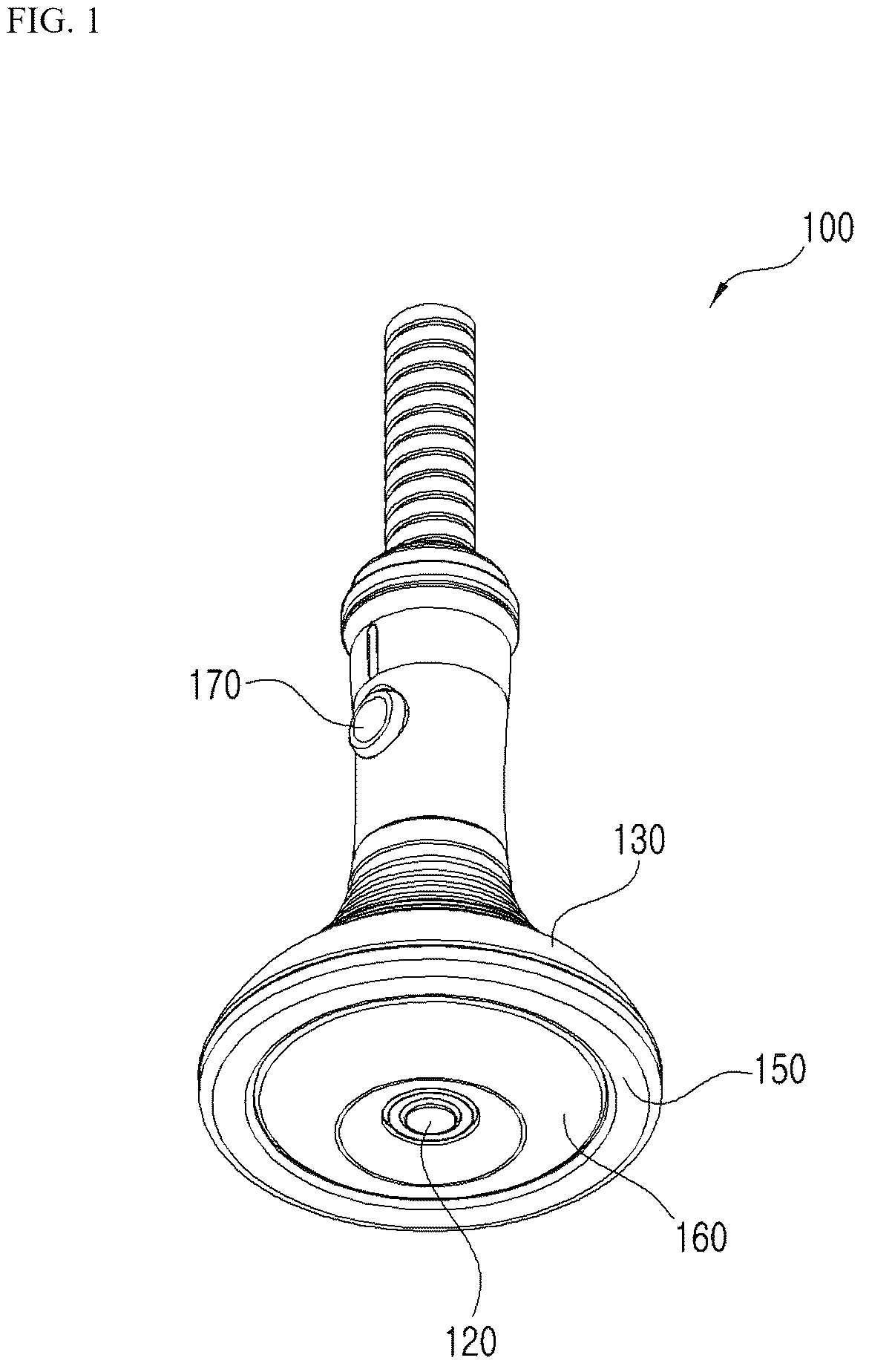 Patent US12496082 Figure 1 – Multi-focal shockwave output handle unit for extracorporeal shockwave therapy device using multi-piezoelectric configuration