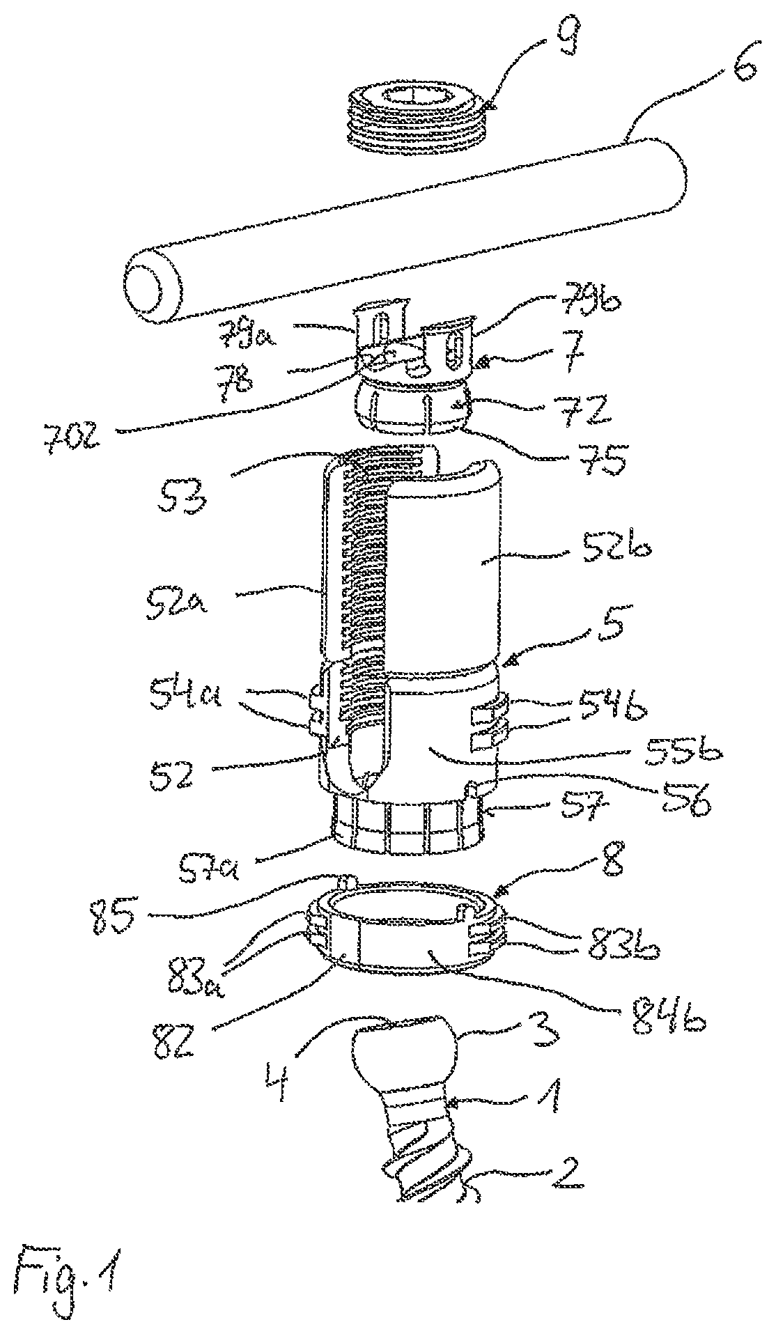 Patent US12496099 — Polyaxial bone anchoring device and system including an instrument and a polyaxial bone anchoring device — Figure 1
