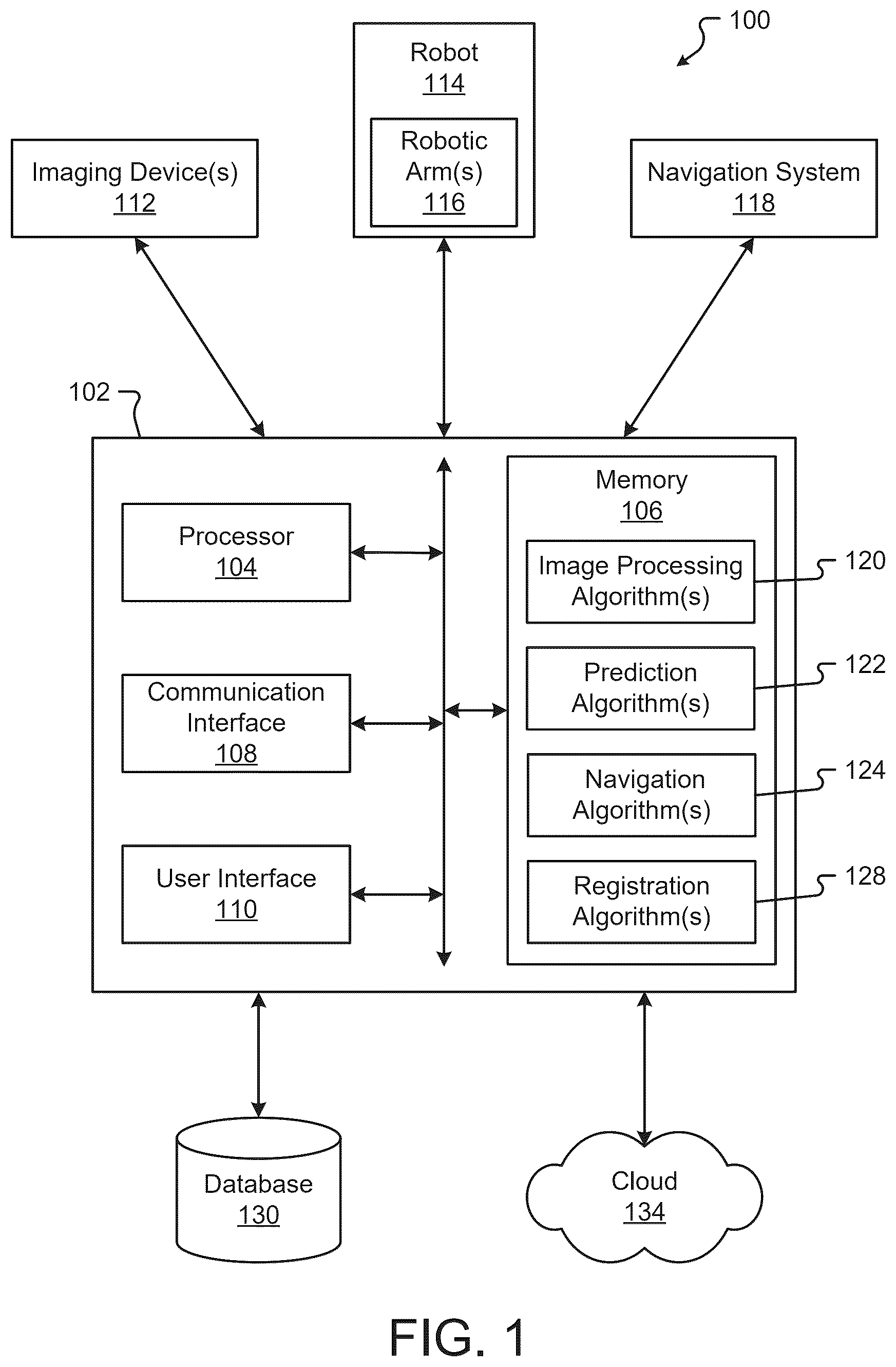 Patent US12496141 — Systems and methods for work volume mapping to facilitate dynamic collision avoidance — Figure 1