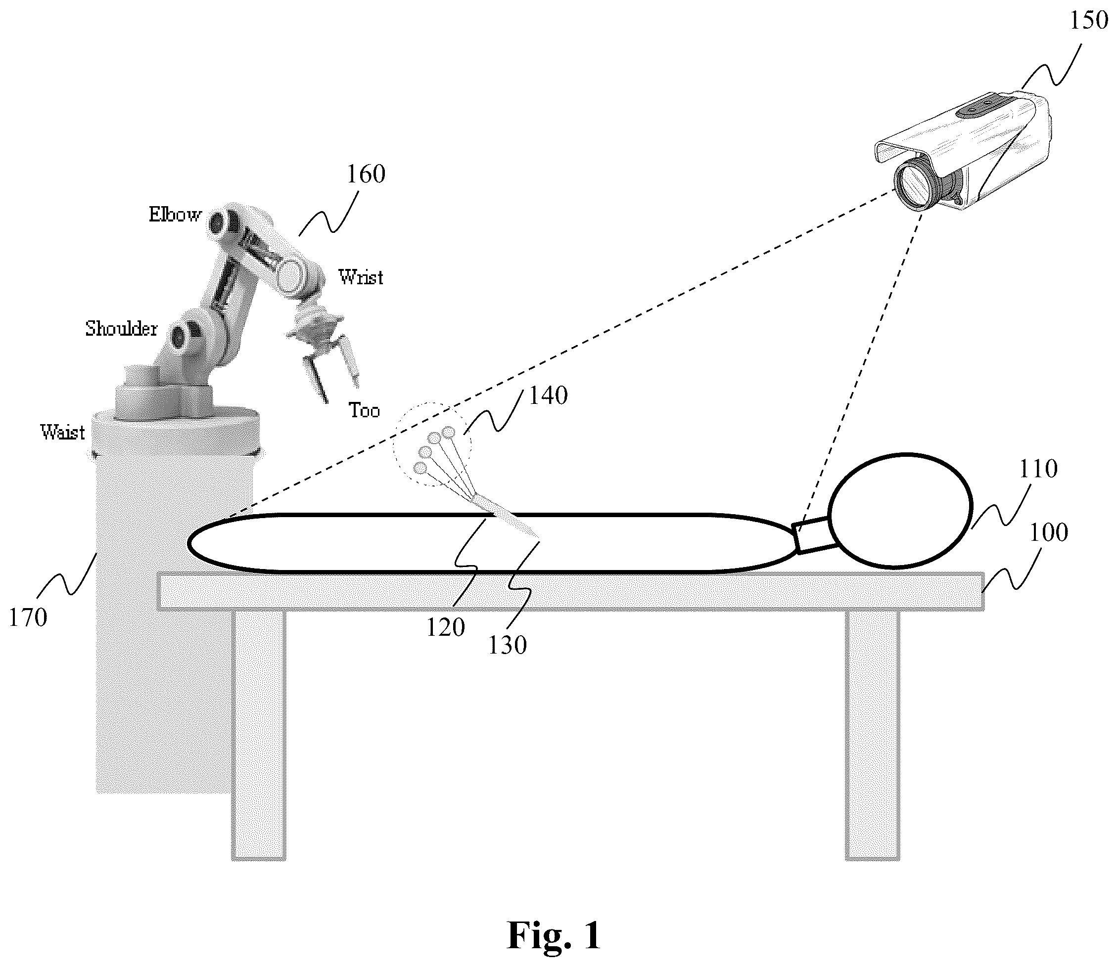 Patent US12496149 — System and method for automated simultaneous trocar and robot base location determination — Figure 1