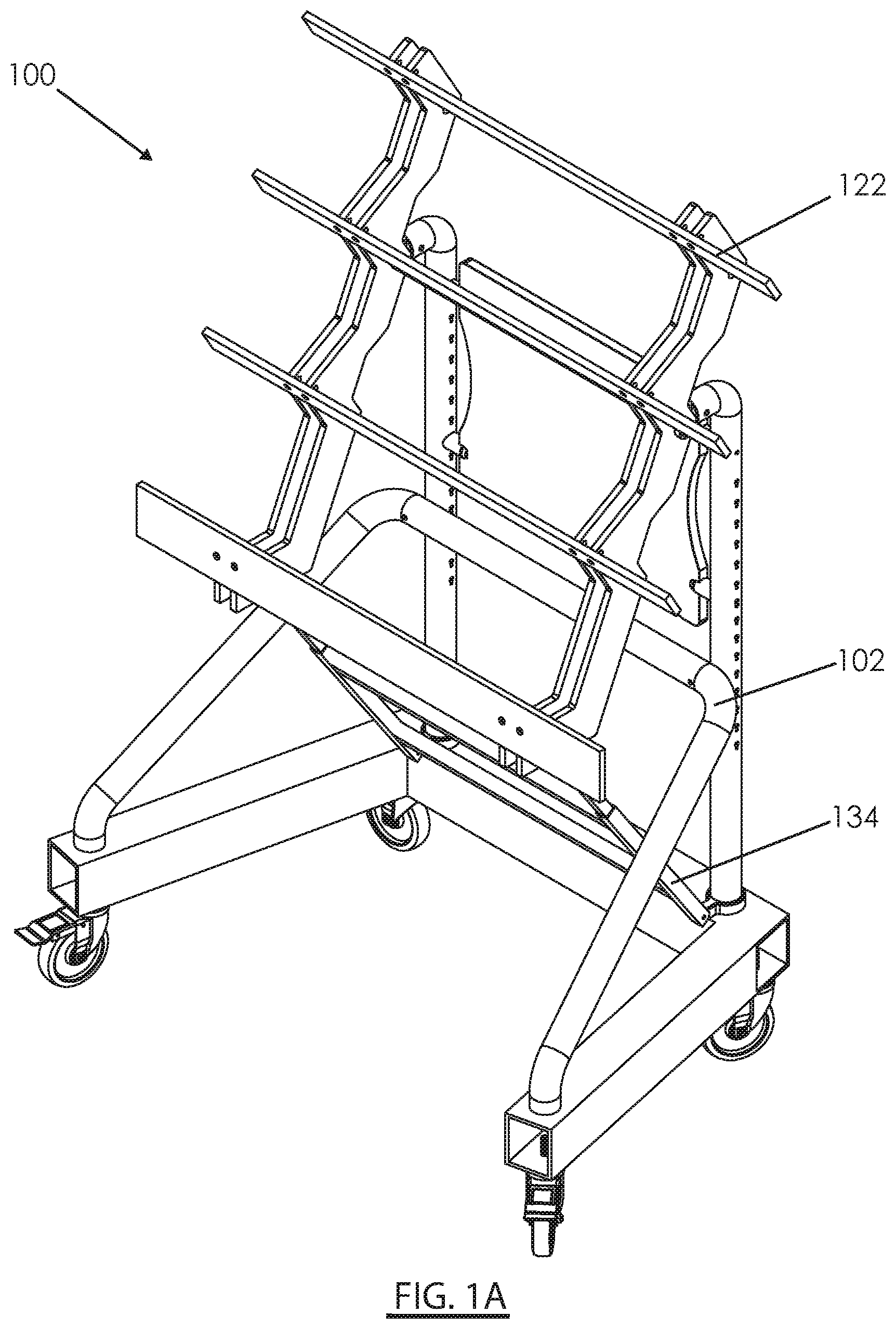 Patent US12496159 — Cantilever organizational rack system for supporting surgical instrumentation — Figure 1