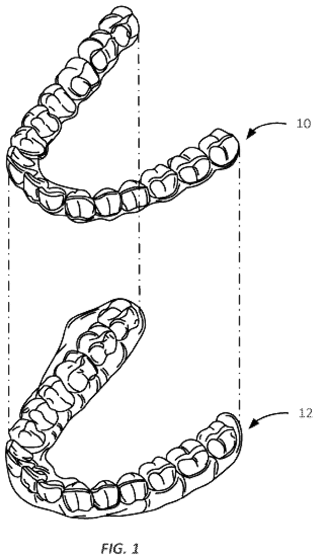 Patent US12496168 Figure 1 – Elastic orthodontic appliances, systems, and methods for use