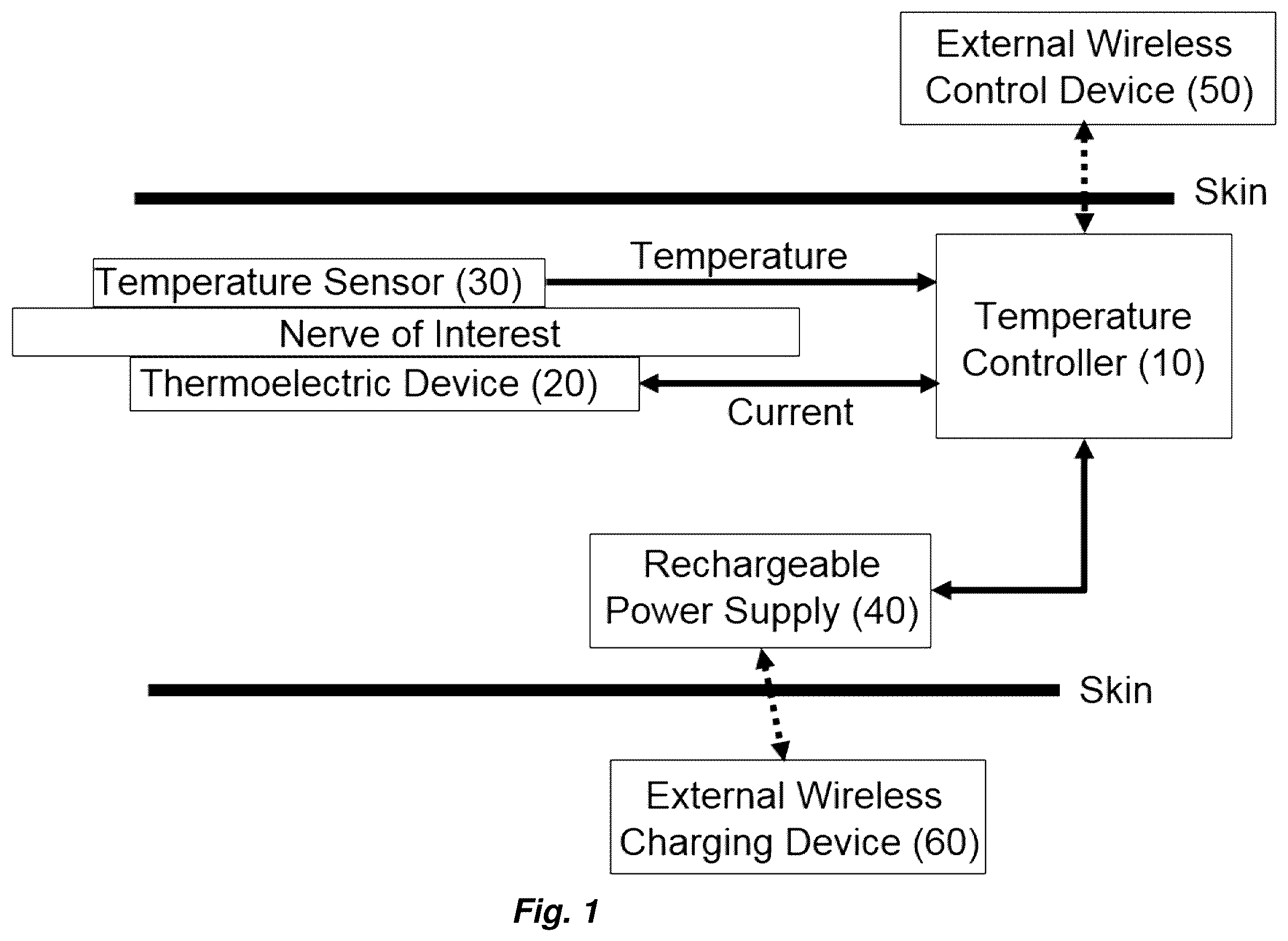 Patent US12496216 — Device and method for nerve block by local cooling to room temperature — Figure 1