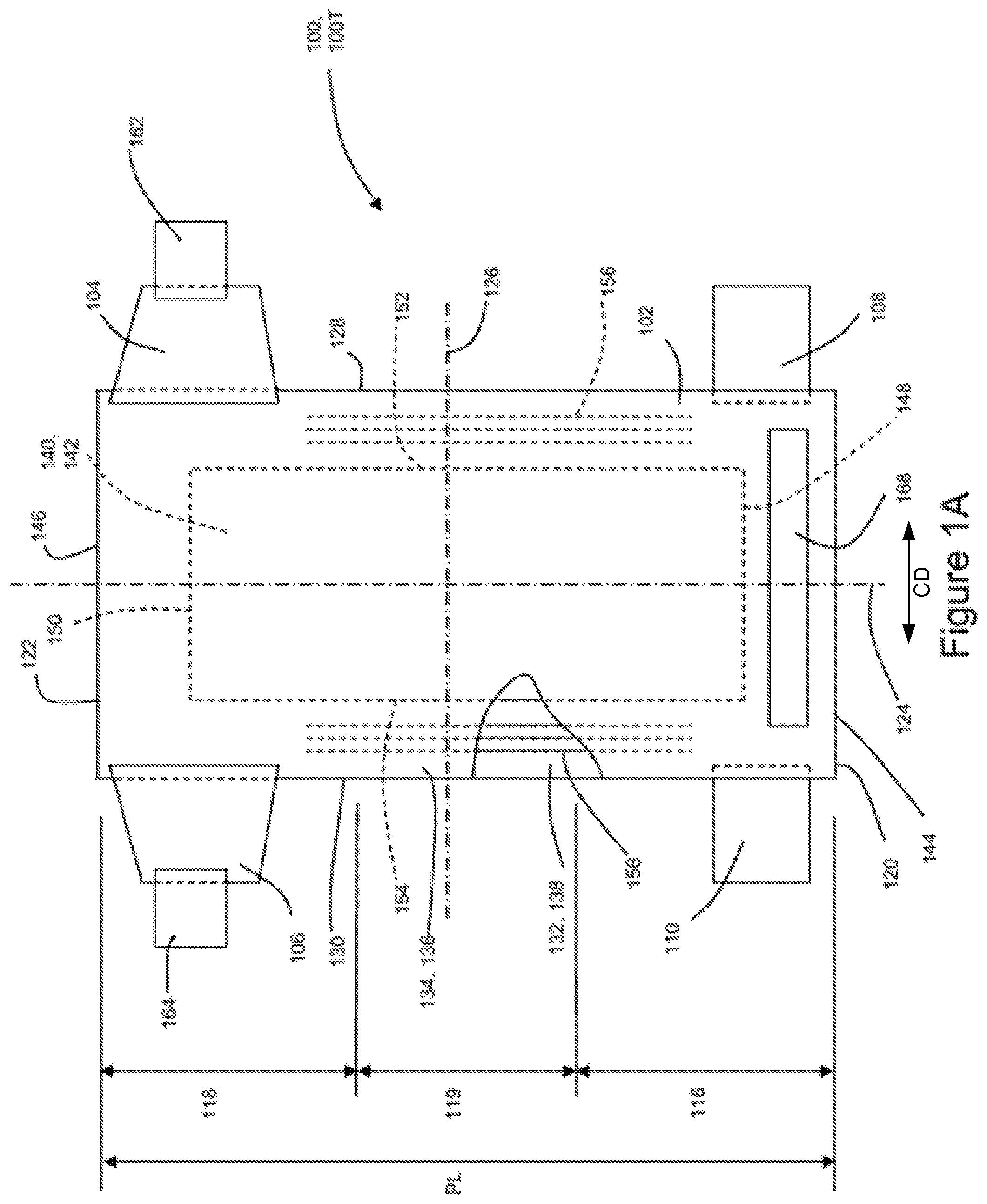 Patent US12496232 — Absorbent article having a waist gasketing element — Figure 1
