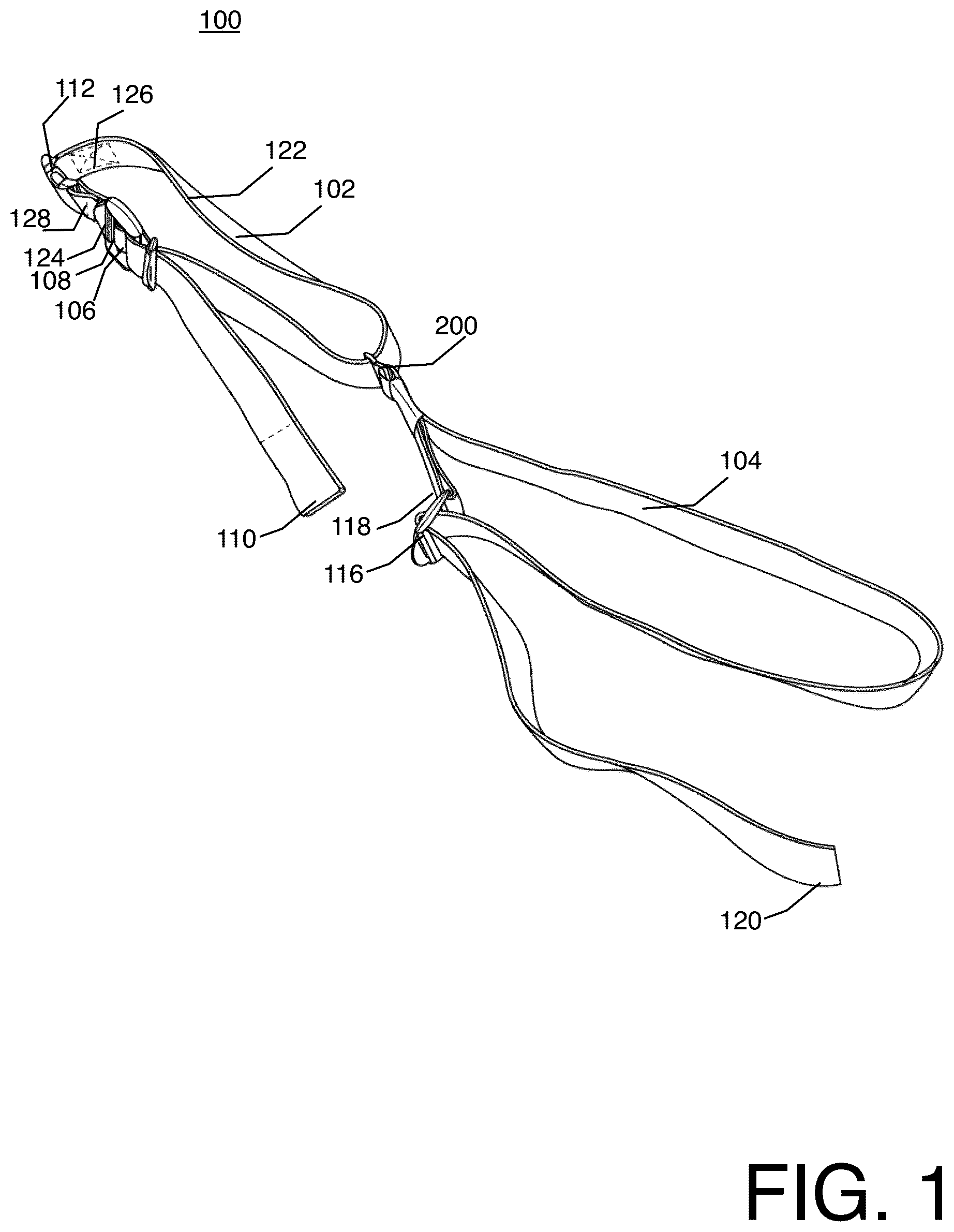 Patent US12496244 — Fireman's carry harness — Figure 1