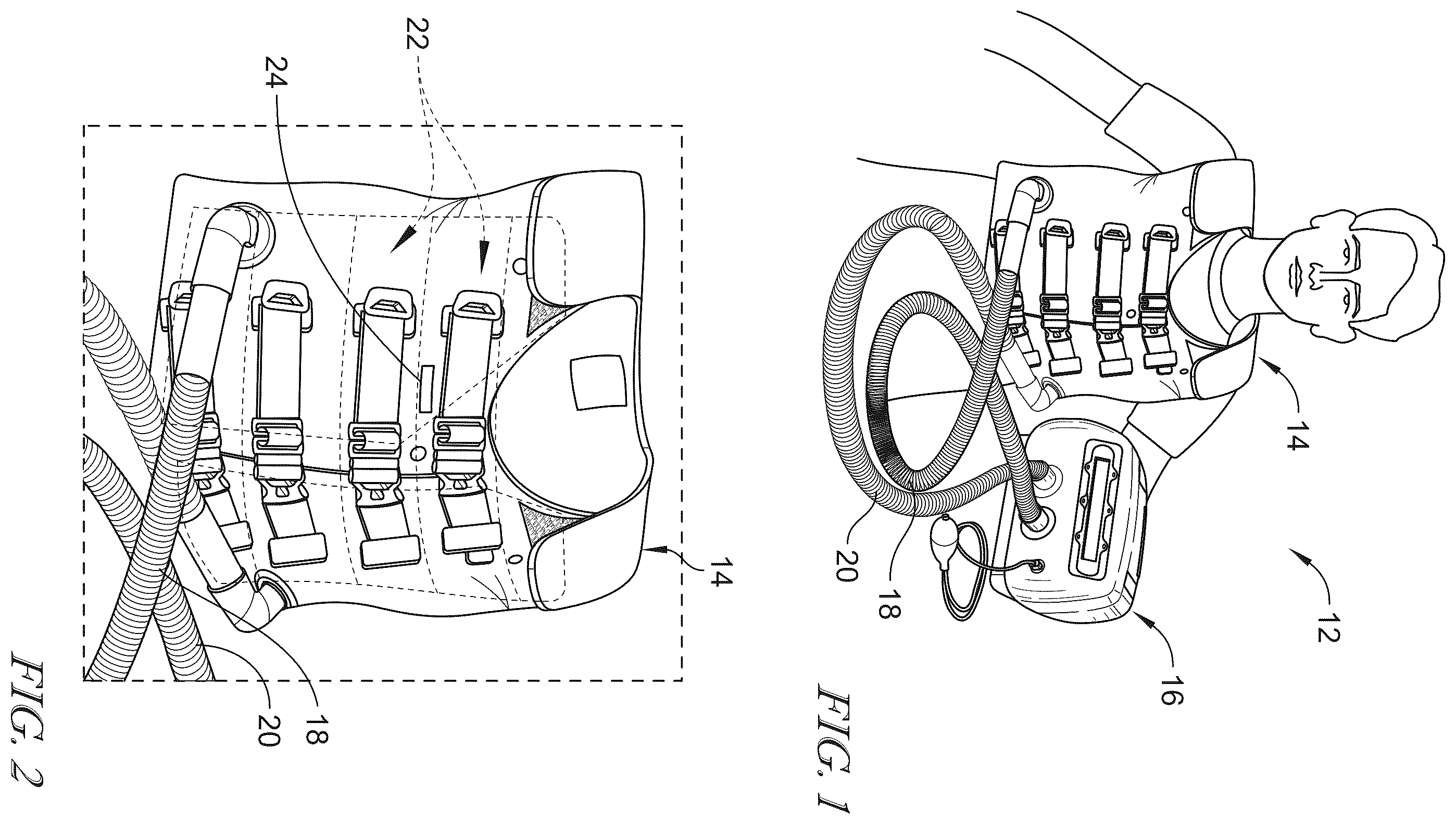 Patent US12496252 — Adaptive high frequency chest wall oscillation system — Figure 1