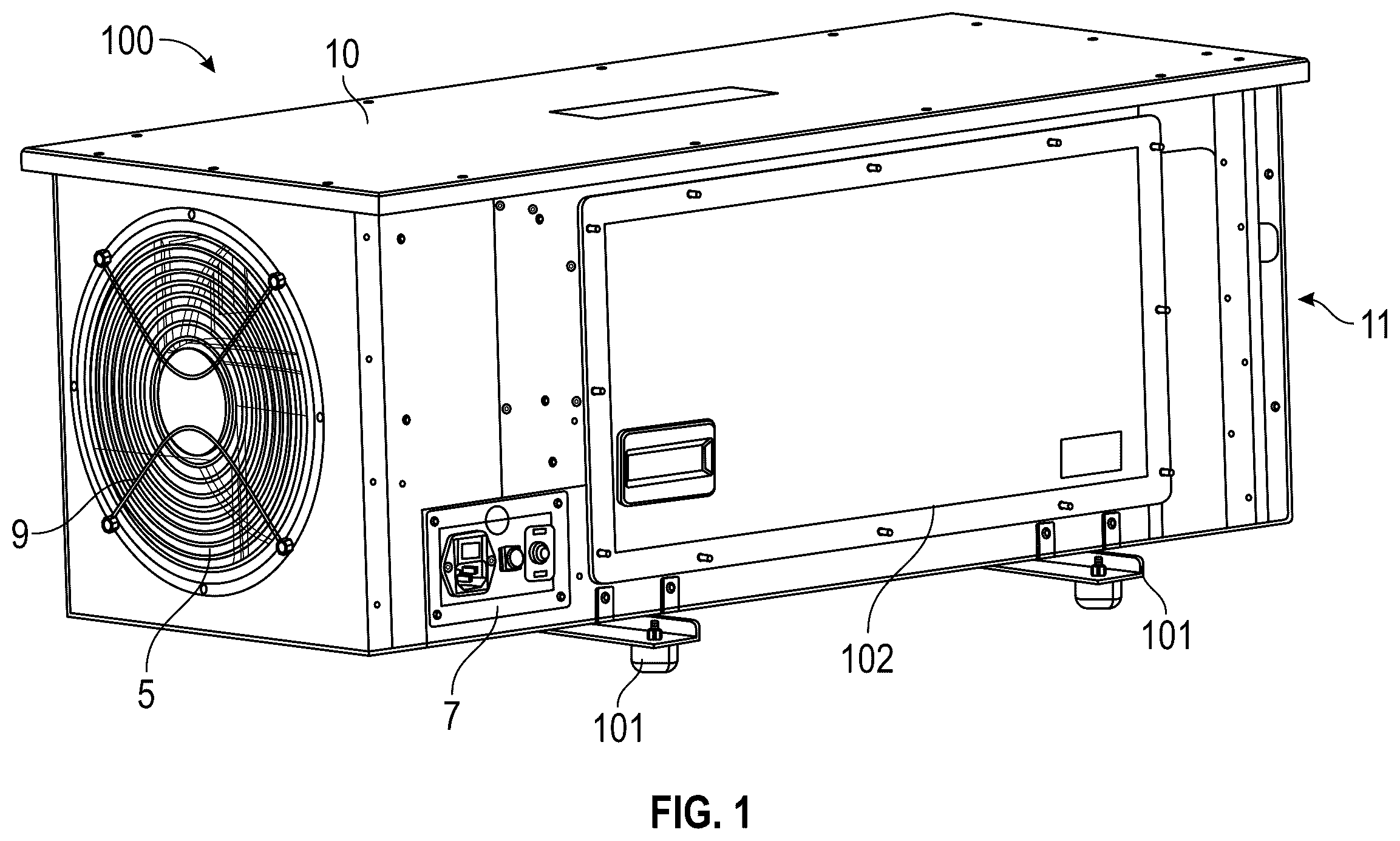 Patent US12496372 Figure 1 – Method and apparatus for air treatment including light baffle catalyst