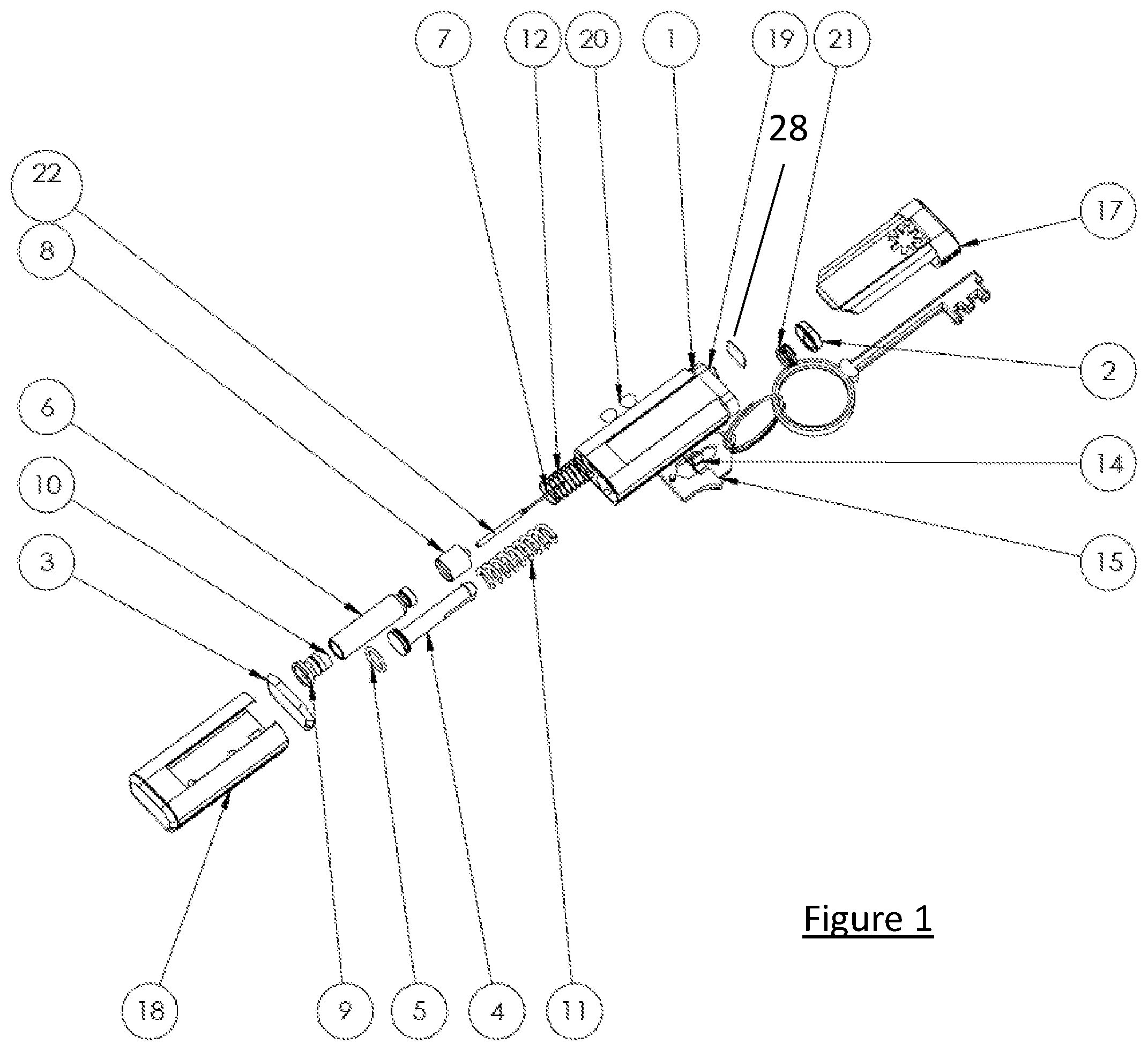 Patent US12496401 — Miniaturized wearable medication administration device — Figure 1