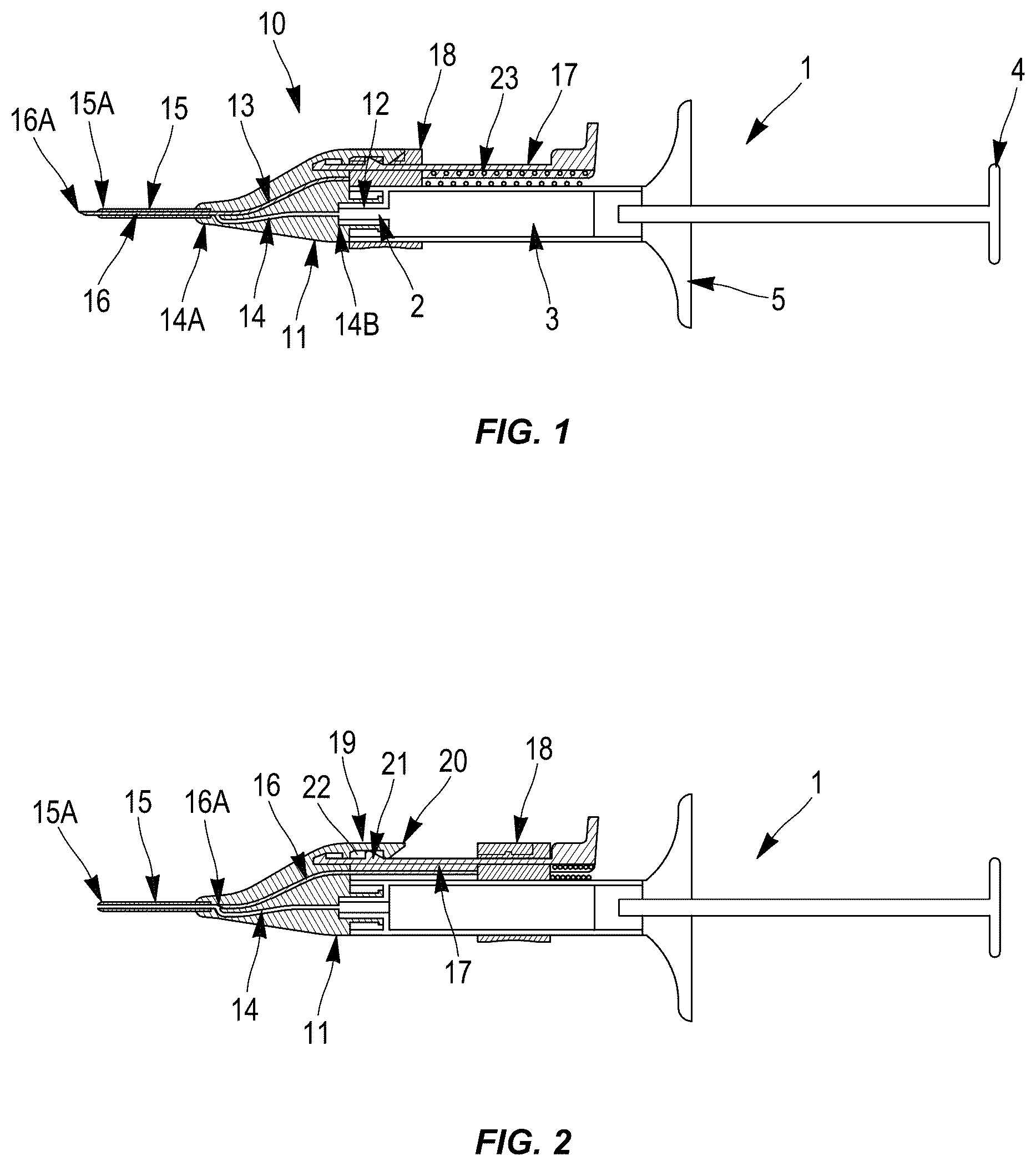 Patent US12496409 — Injection head for injecting a fluid substance and permitting monitoring of the injection site before injection of the fluid substance, and syringe comprising such a head — Figure 1