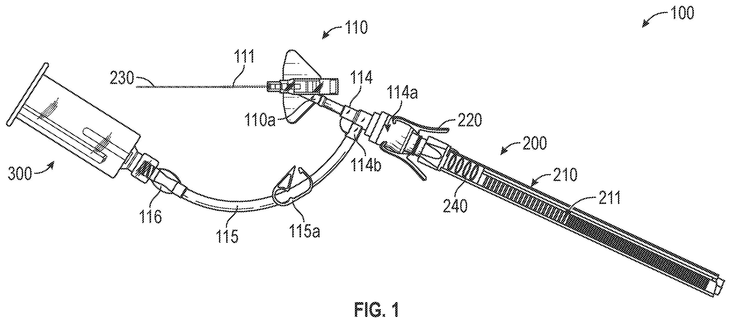 Patent US12496427 — Intravenous catheter device having a probe with a selectively permeable distal end — Figure 1