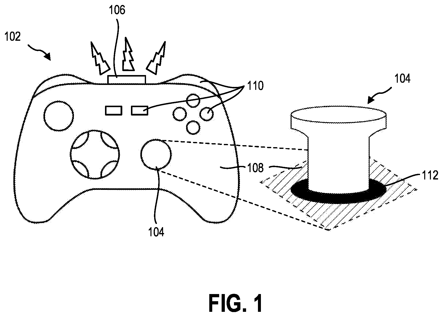 Patent US12496511 — Piezoelectric input device — Figure 1