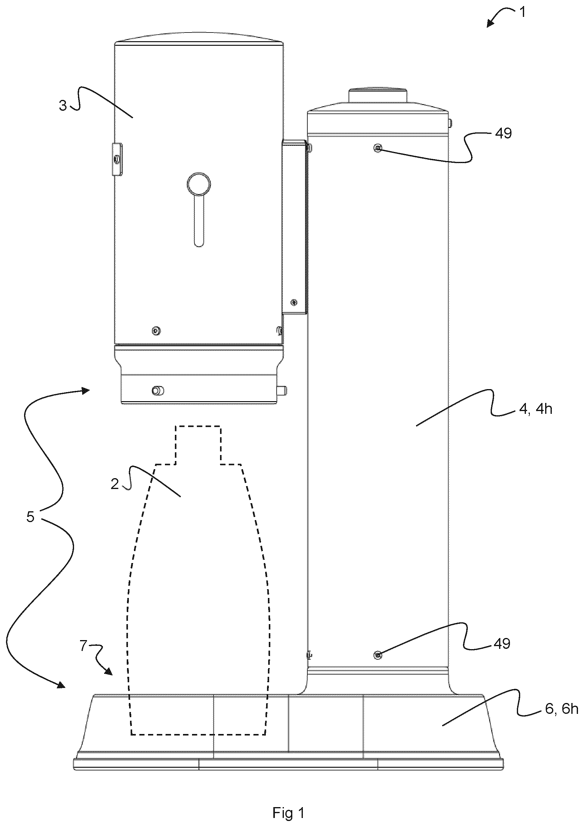 Patent US12496559 — Carbonator with guiding assembly — Figure 1