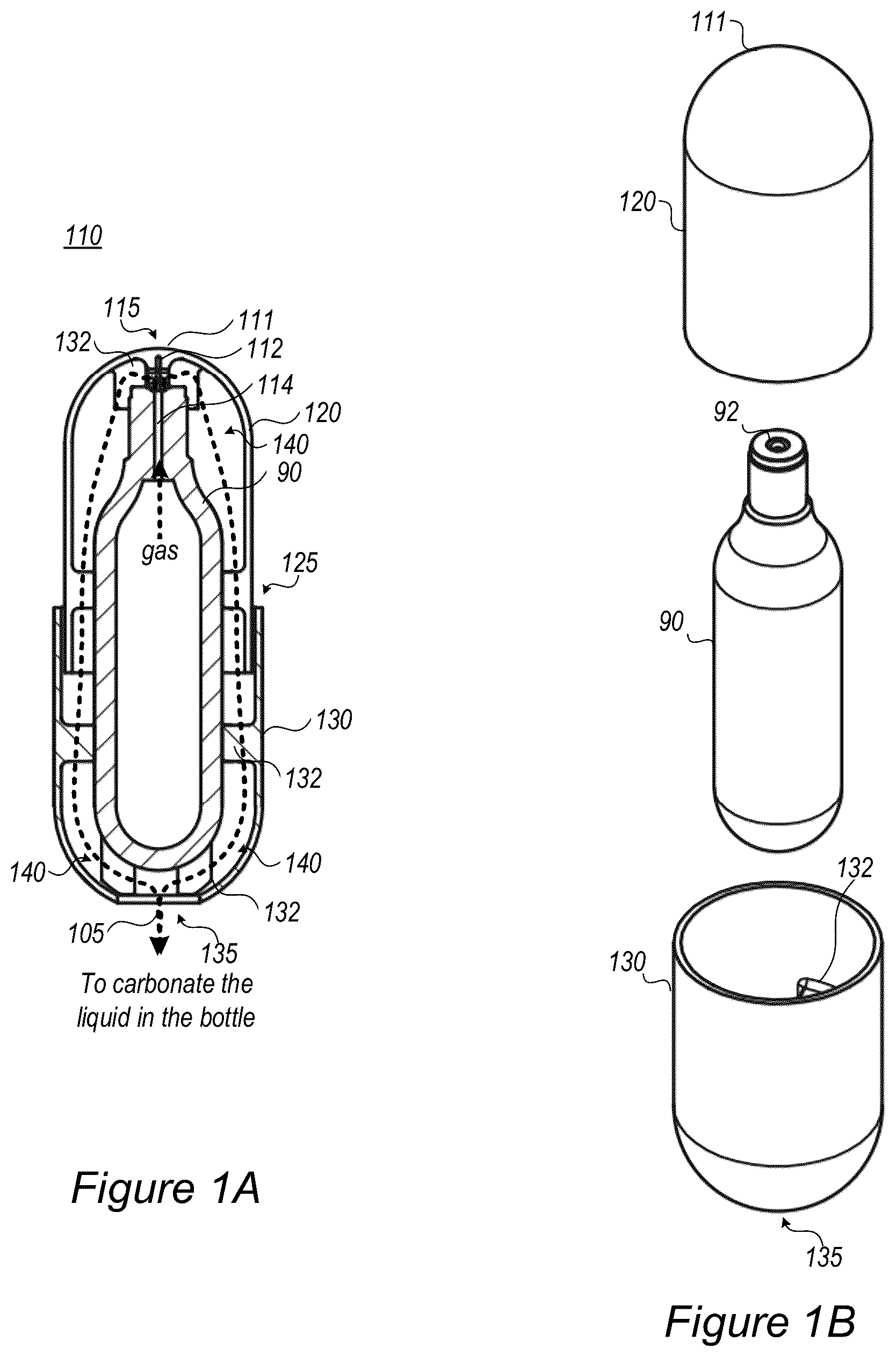 Patent US12496560 — On-the-go carbonation — Figure 1