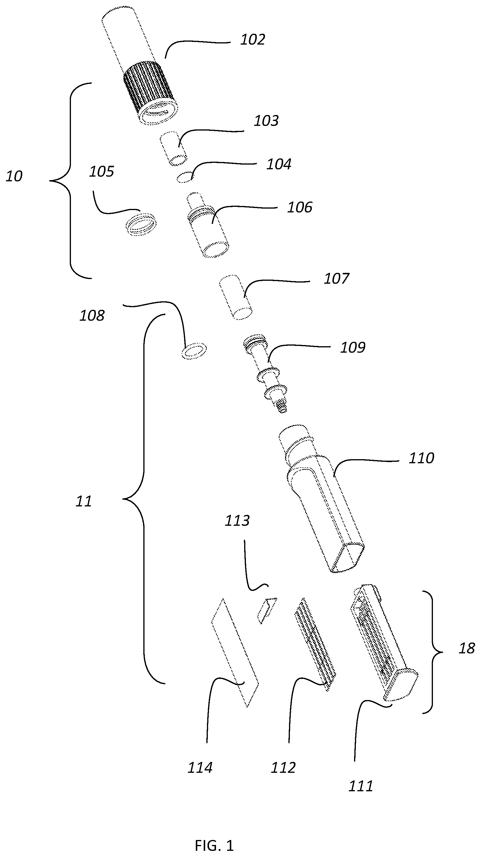 Patent US12496584 Figure 1 – Assay device and receiving device