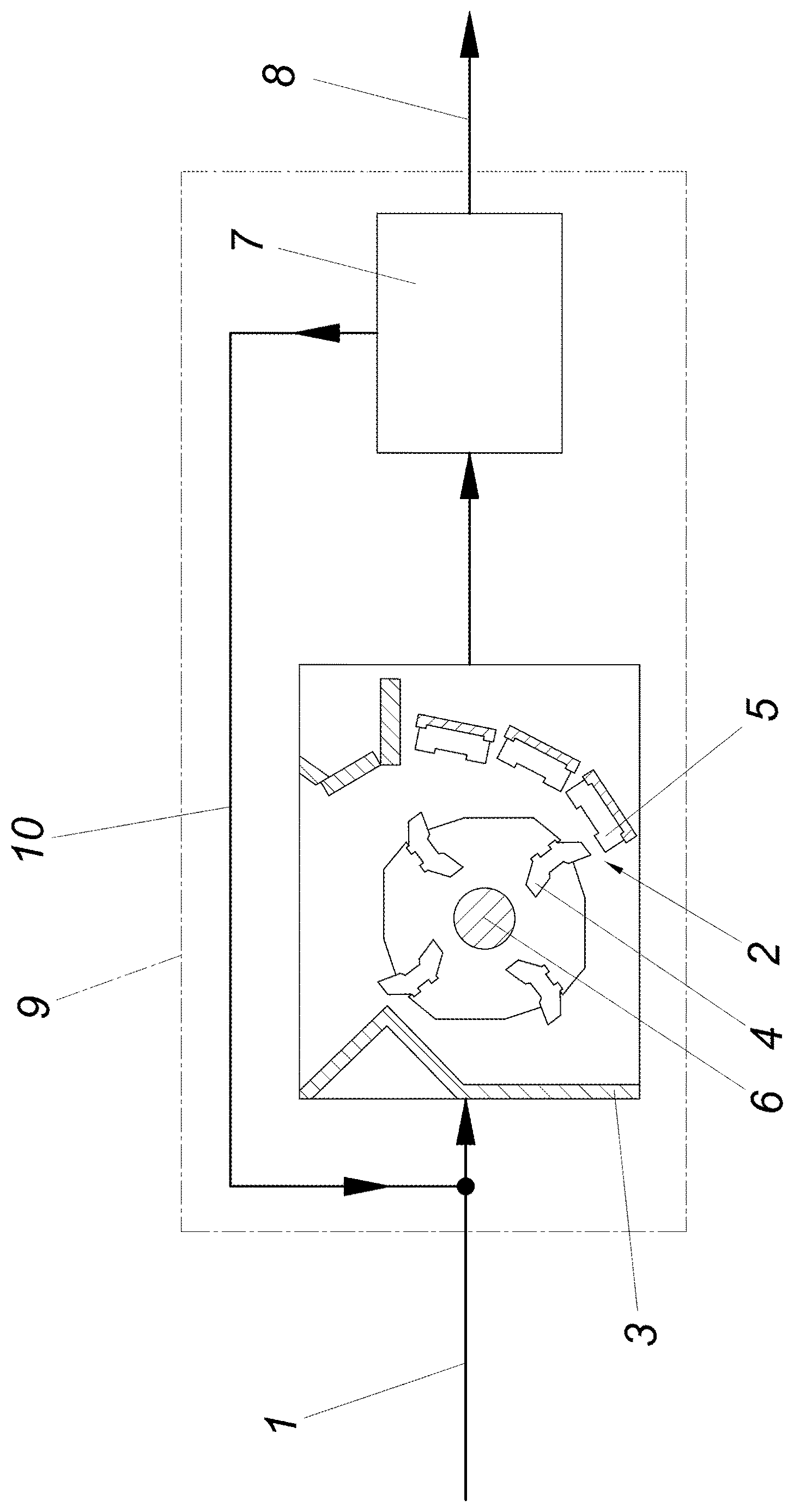 Patent US12496590 Figure 1 – Method for cleaning blinding particles in crushers