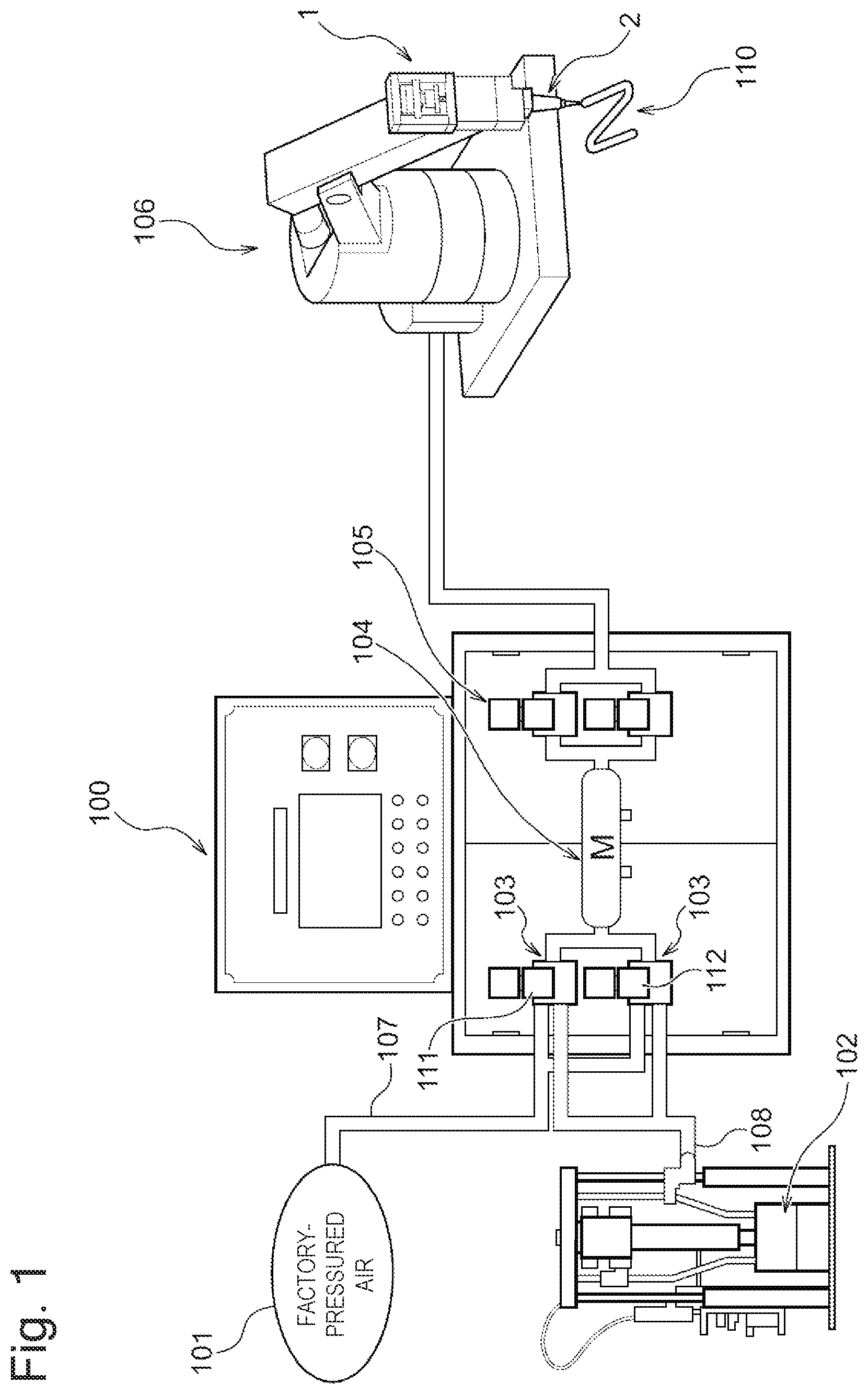 Patent US12496599 — Dispenser and nozzle for discharging mixture of gas and paste material and mechanical foaming device — Figure 1