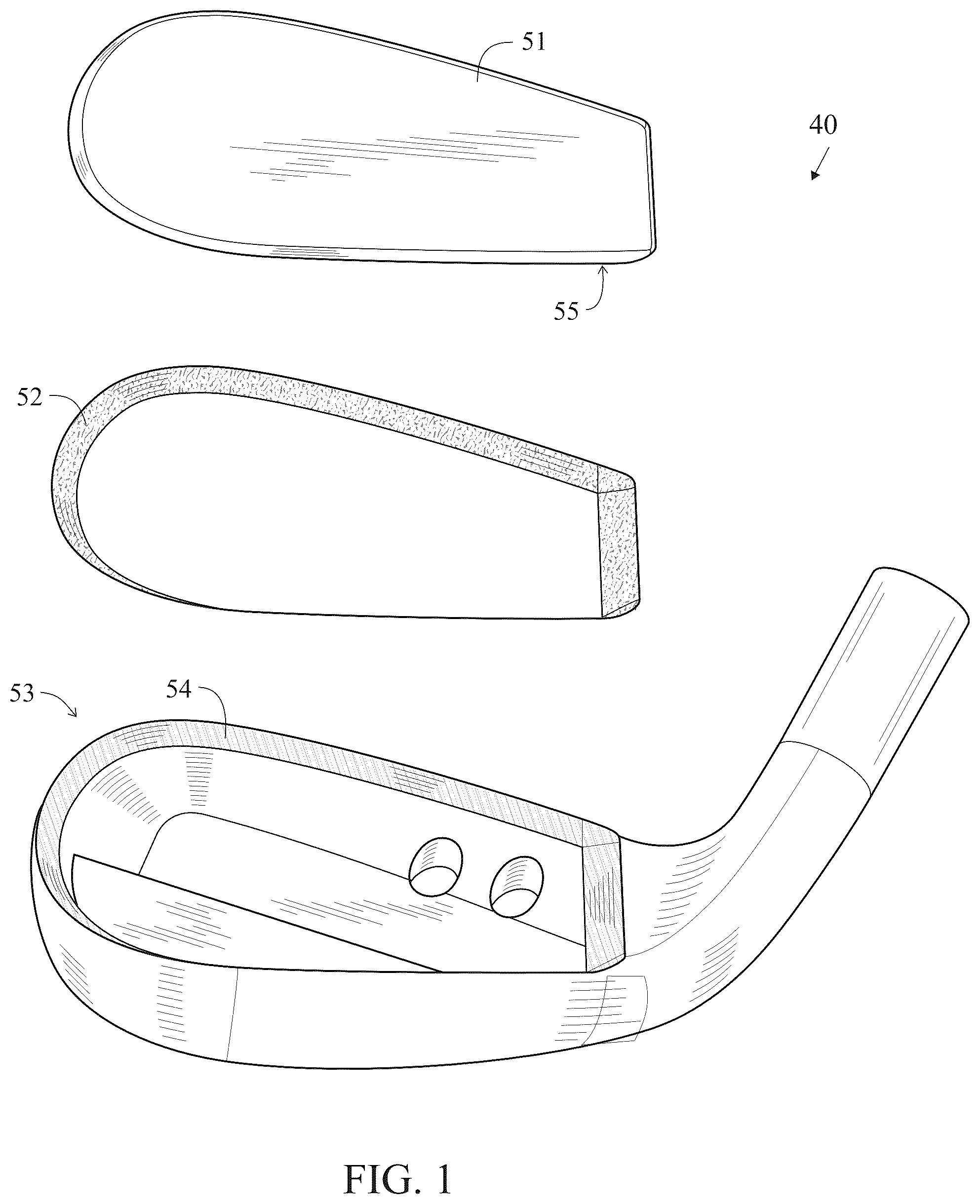 Patent US12496646 — Golf club head with miter joint for brazing — Figure 1