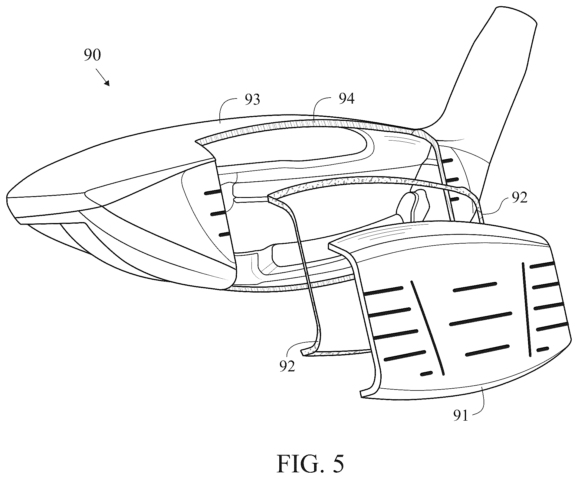 Patent US12496646 Figure 5 – Golf club head with miter joint for brazing