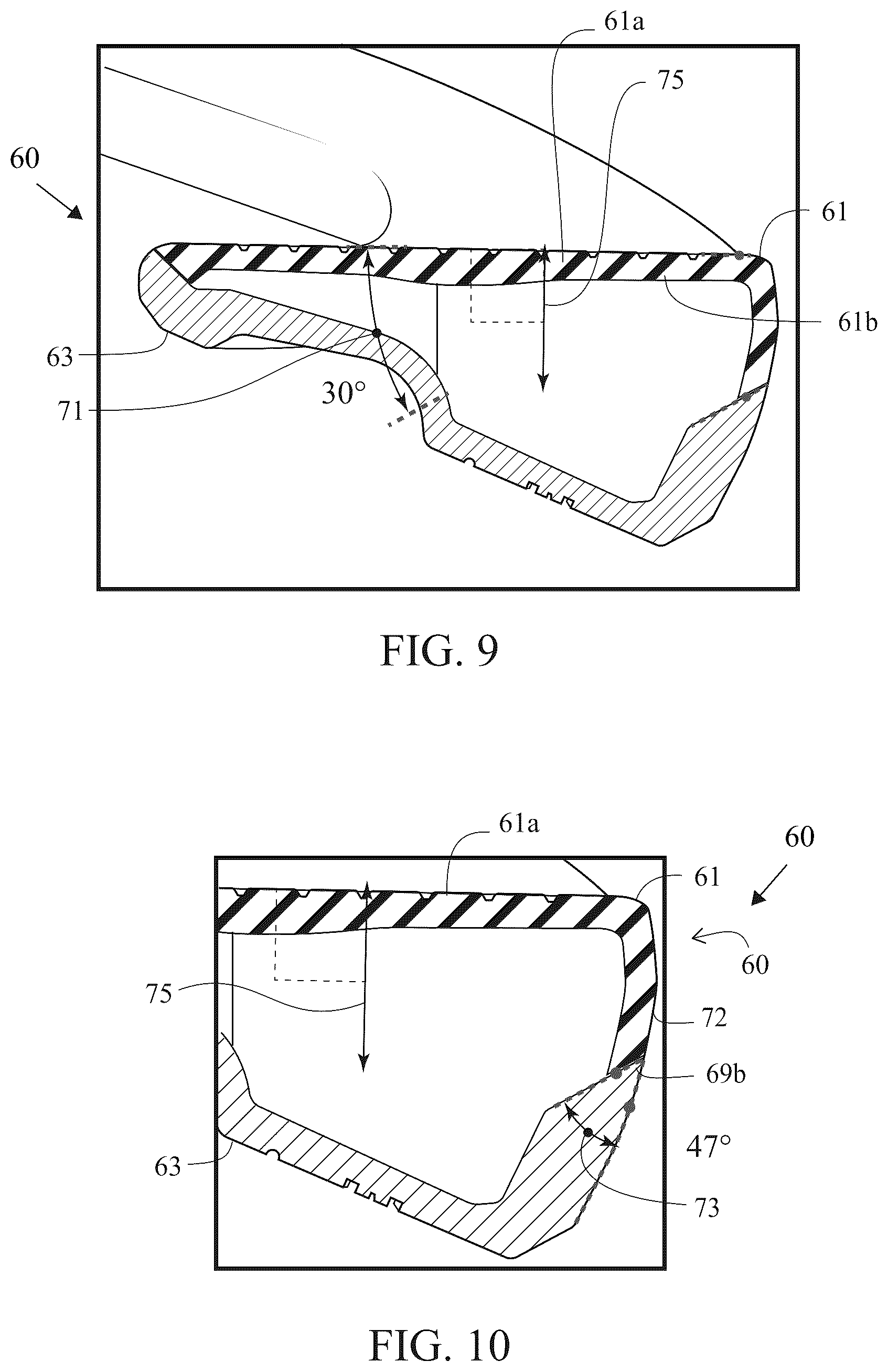 Patent US12496646 Figure 9 – Golf club head with miter joint for brazing