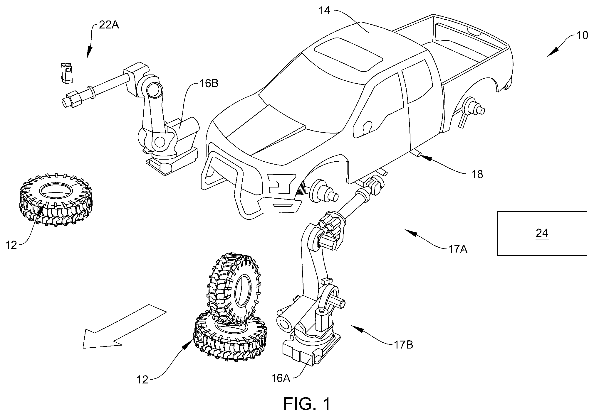 Patent US12496668 — Systems and methods for installing a first component to a second component in motion — Figure 1