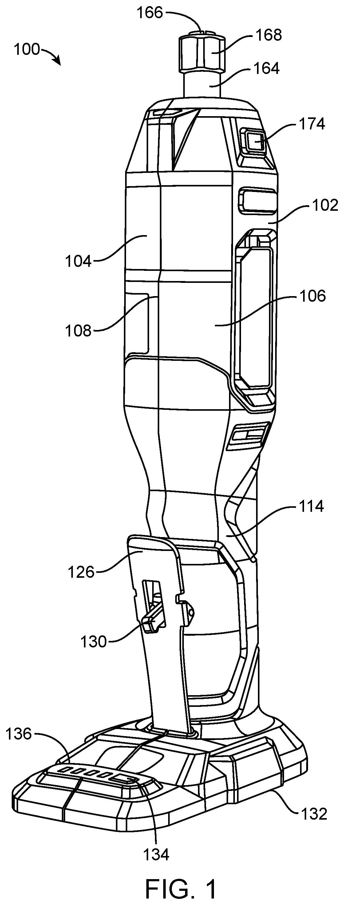 Patent US12496682 — Die grinder with an offset gear transmission — Figure 1