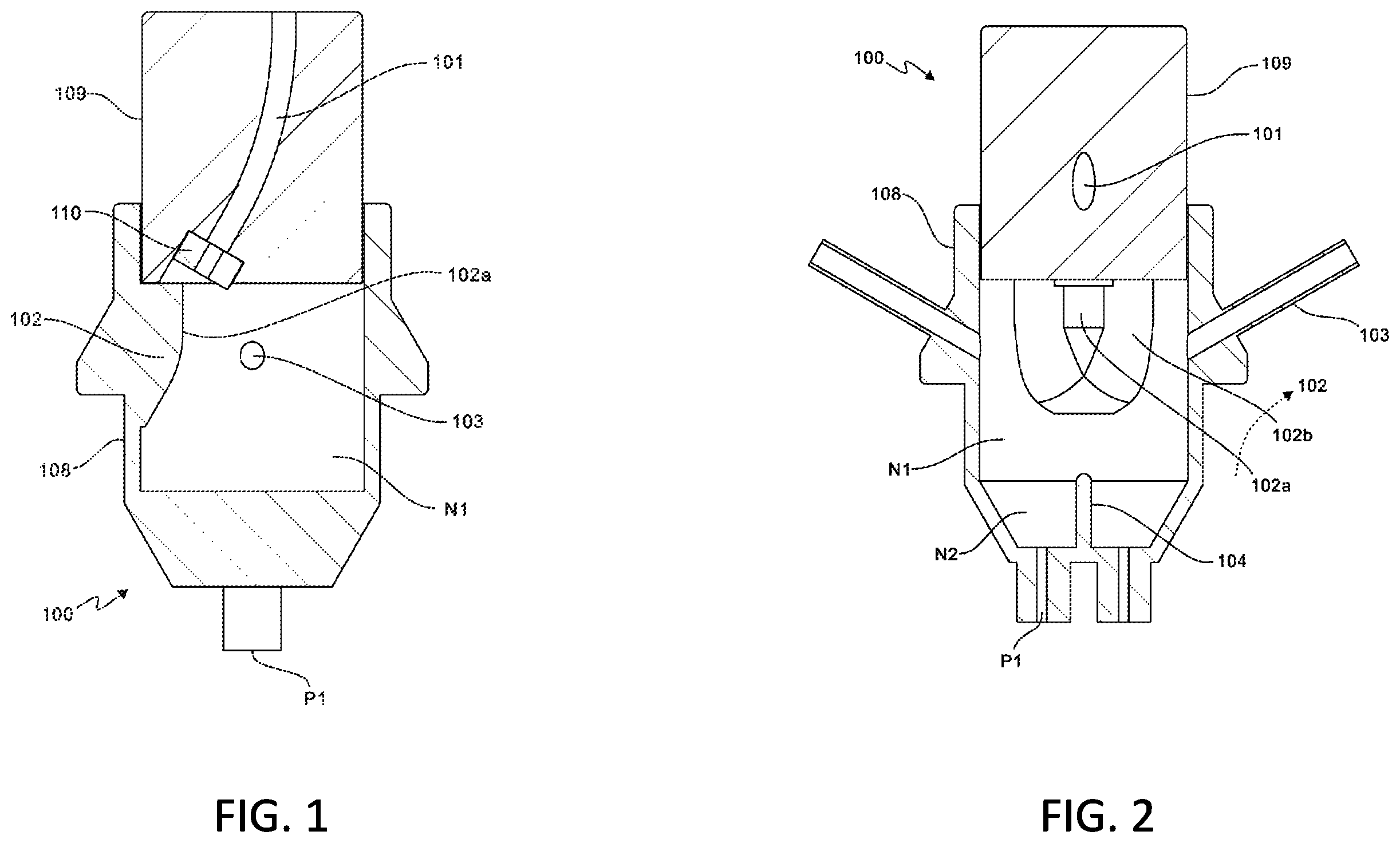 Patent US12496685 Figure 1 – Abrasive water jet nozzle for strengthening