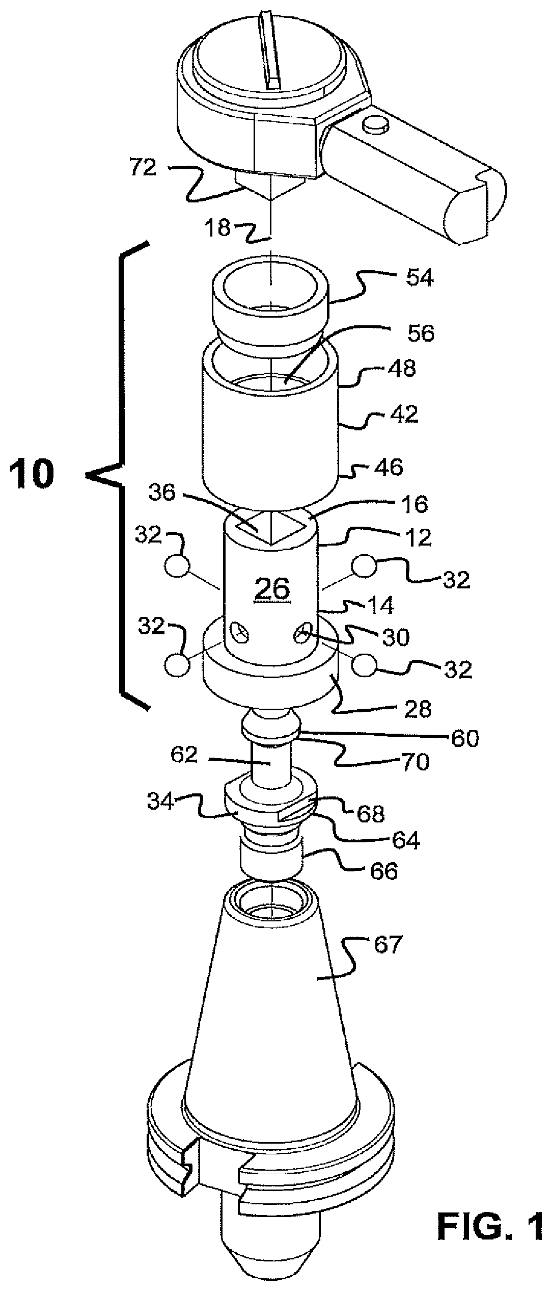 Patent US12496689 — Tool for installation and removal of retention knobs — Figure 1