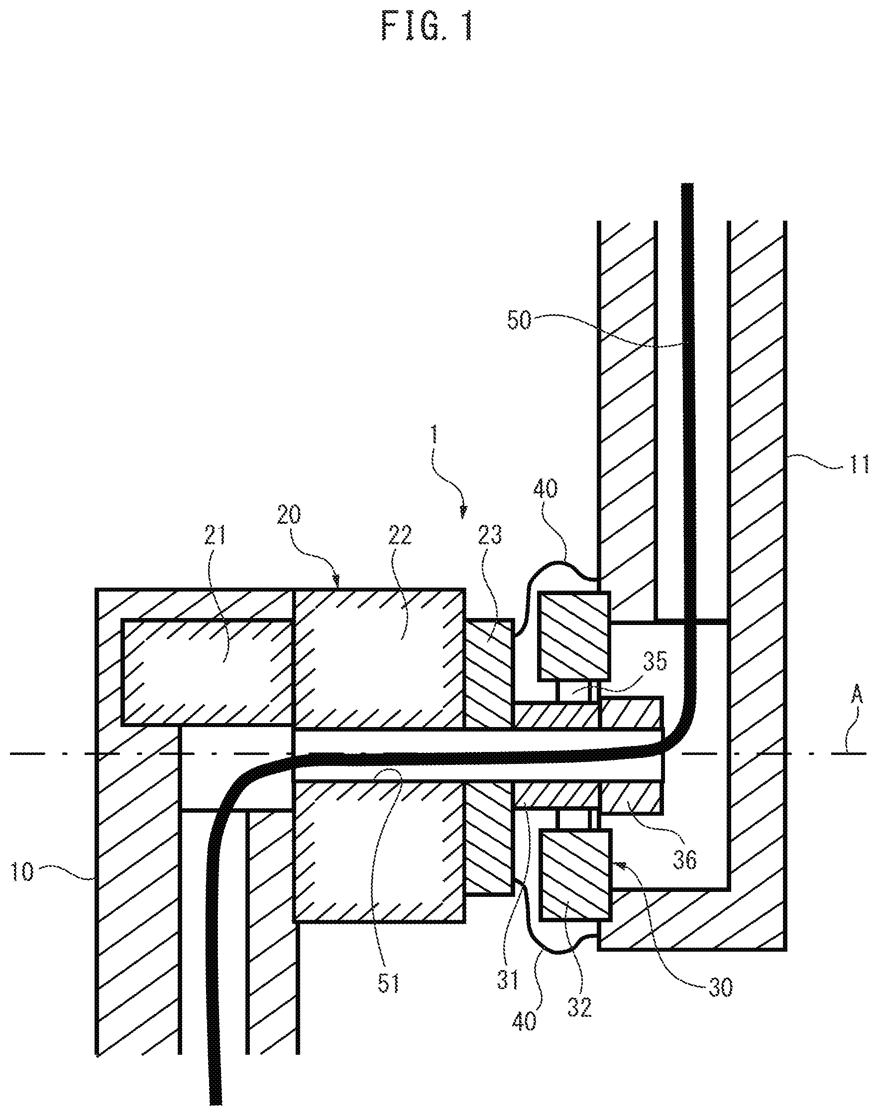 Patent US12496731 — Rotating shaft structure provided with force sensor, and robot — Figure 1