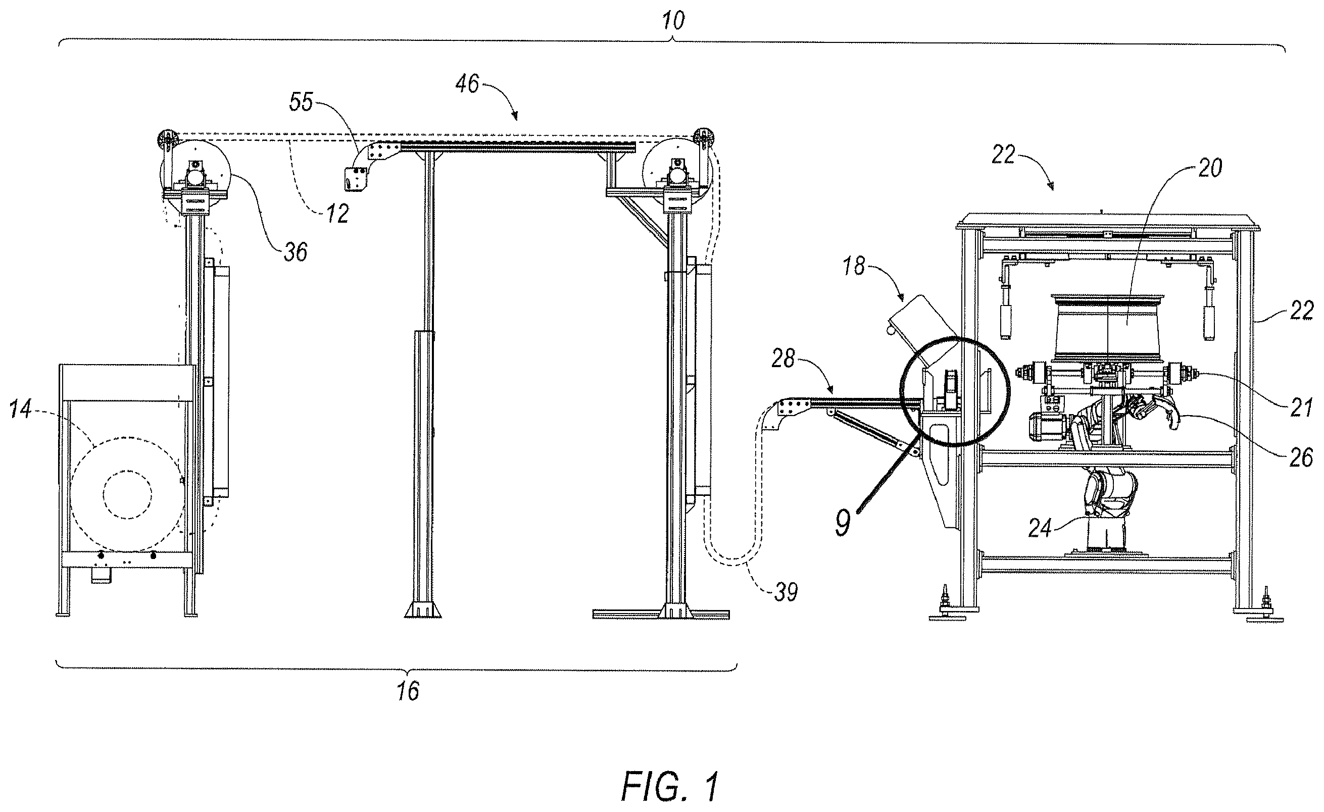 Patent US12496740 — Weight material cutting, dispensing and applying systems — Figure 1
