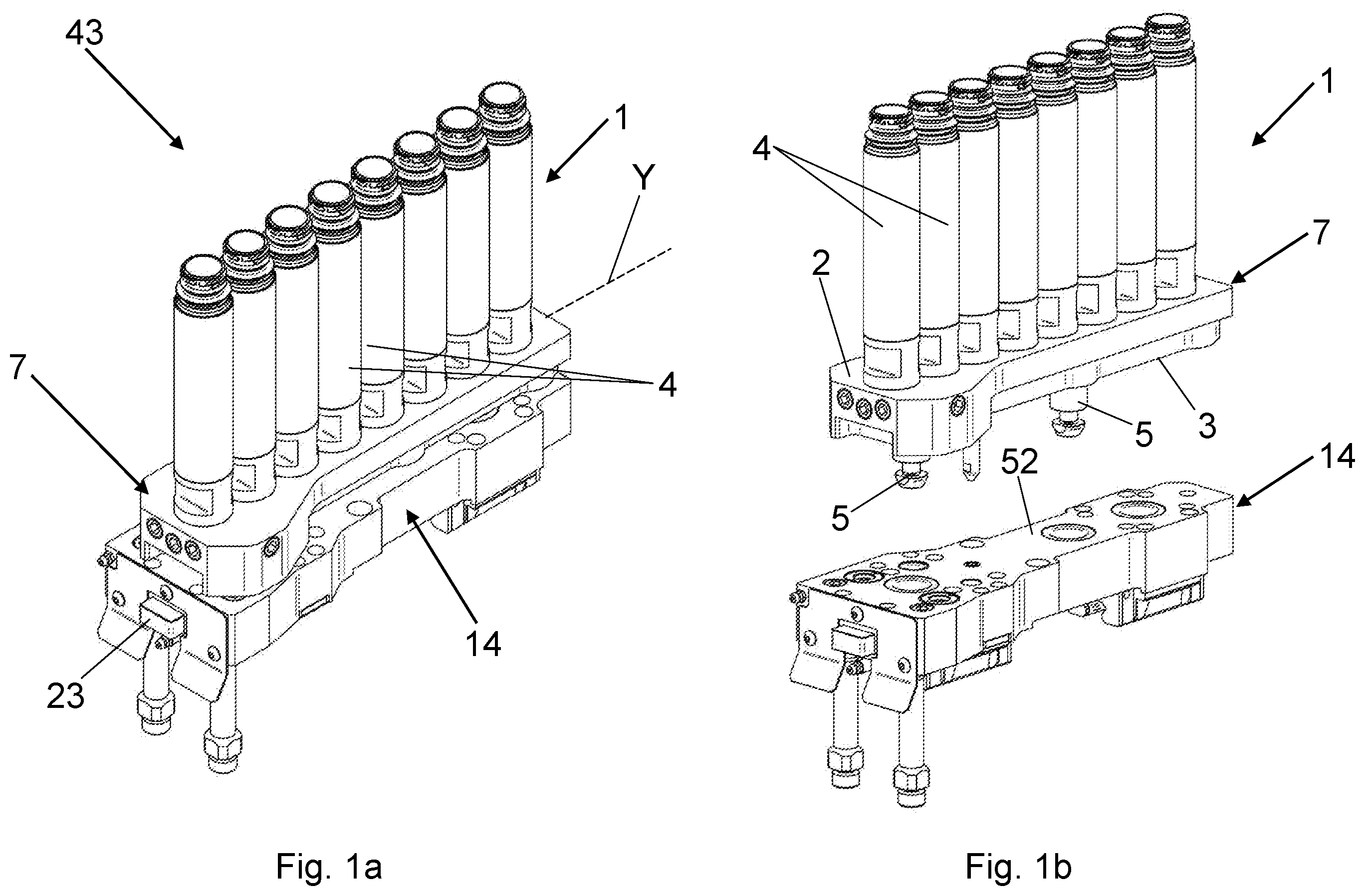 Patent US12496759 — Cooling device for a plurality of preforms or tubular containers — Figure 1