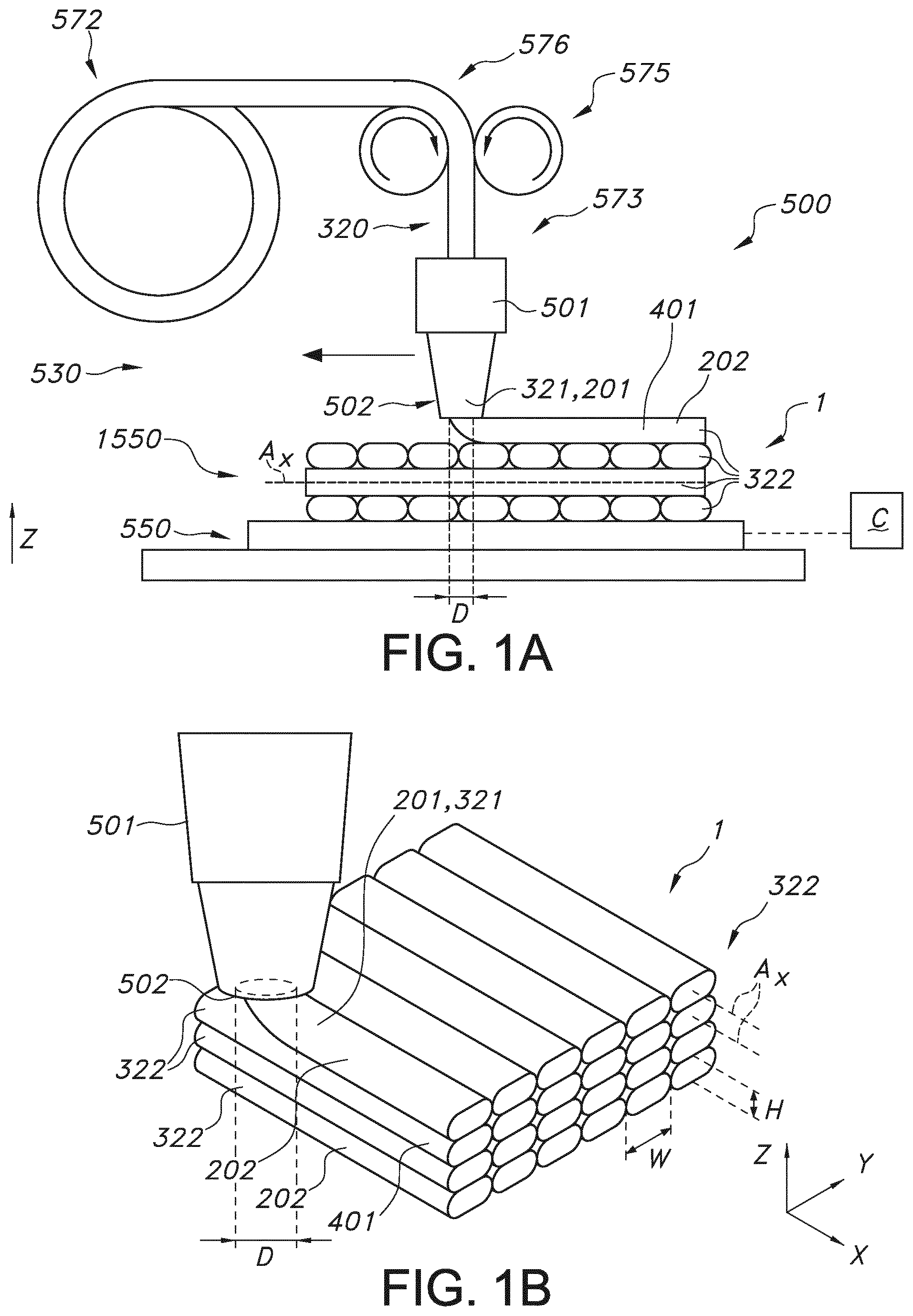 Patent US12496772 — Method for including voids in polymer filaments for FDM printing — Figure 1