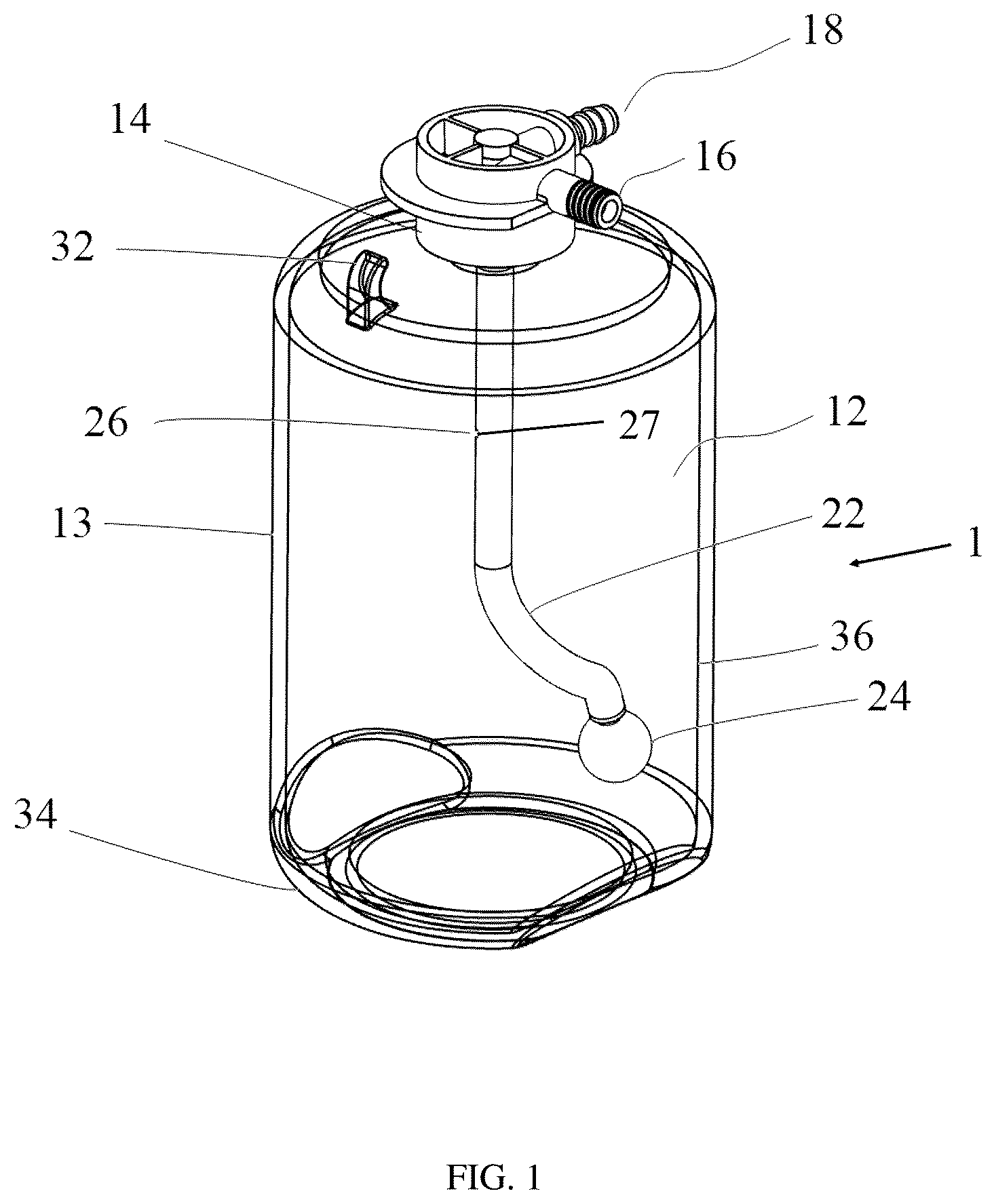Patent US12496788 — Sealant bottle — Figure 1