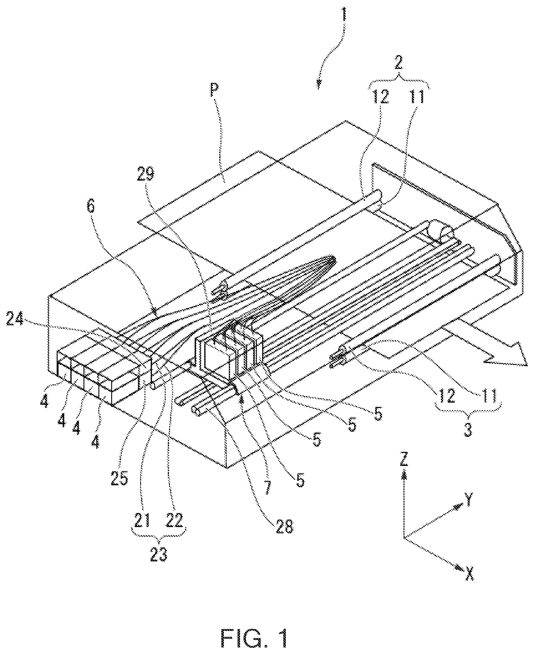 Patent US12496823 — Liquid jet head, liquid jet recording device, and method of manufacturing liquid jet head — Figure 1
