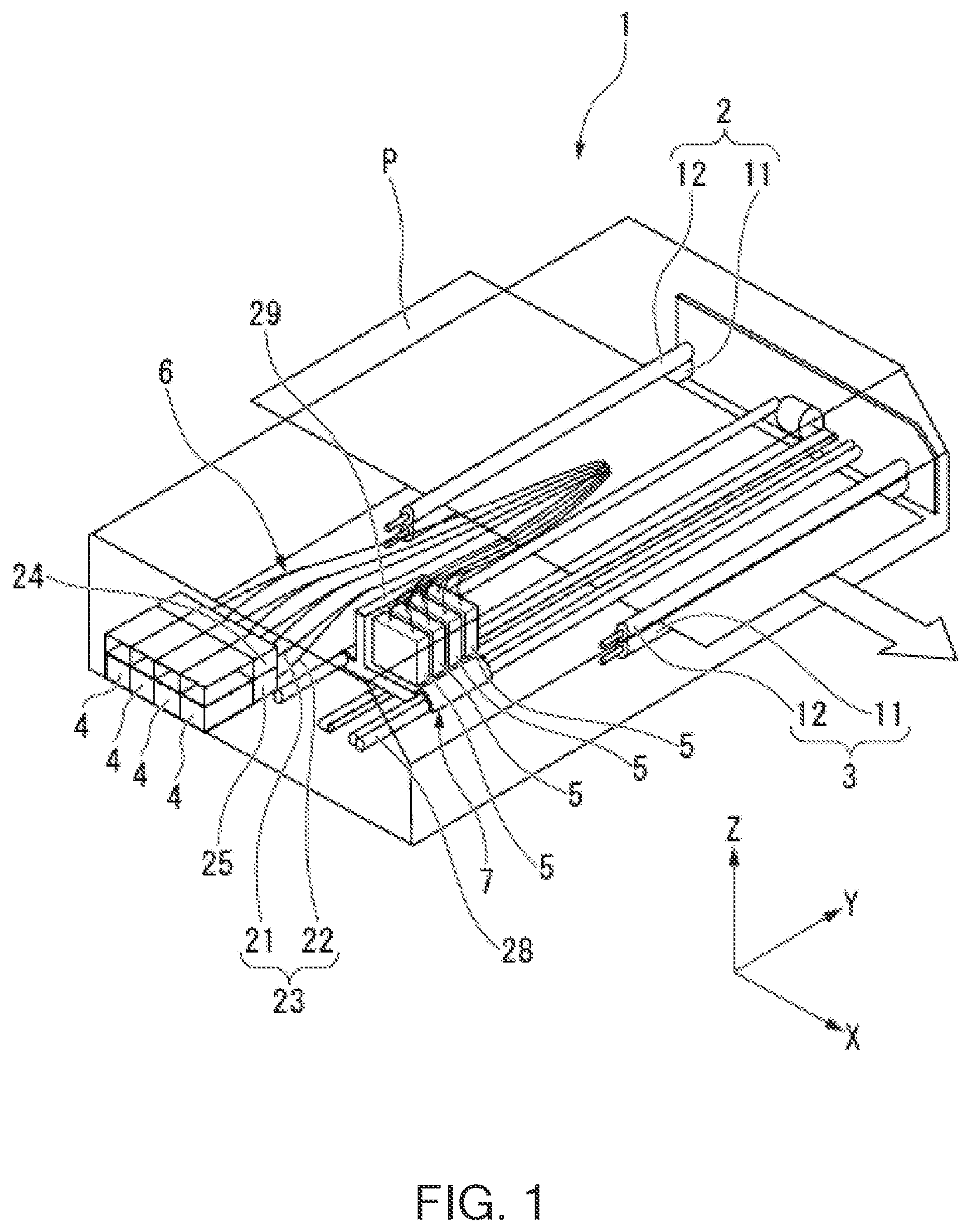 Patent US12496824 — Liquid jet head, liquid jet recording device, and method of assembling liquid jet head — Figure 1
