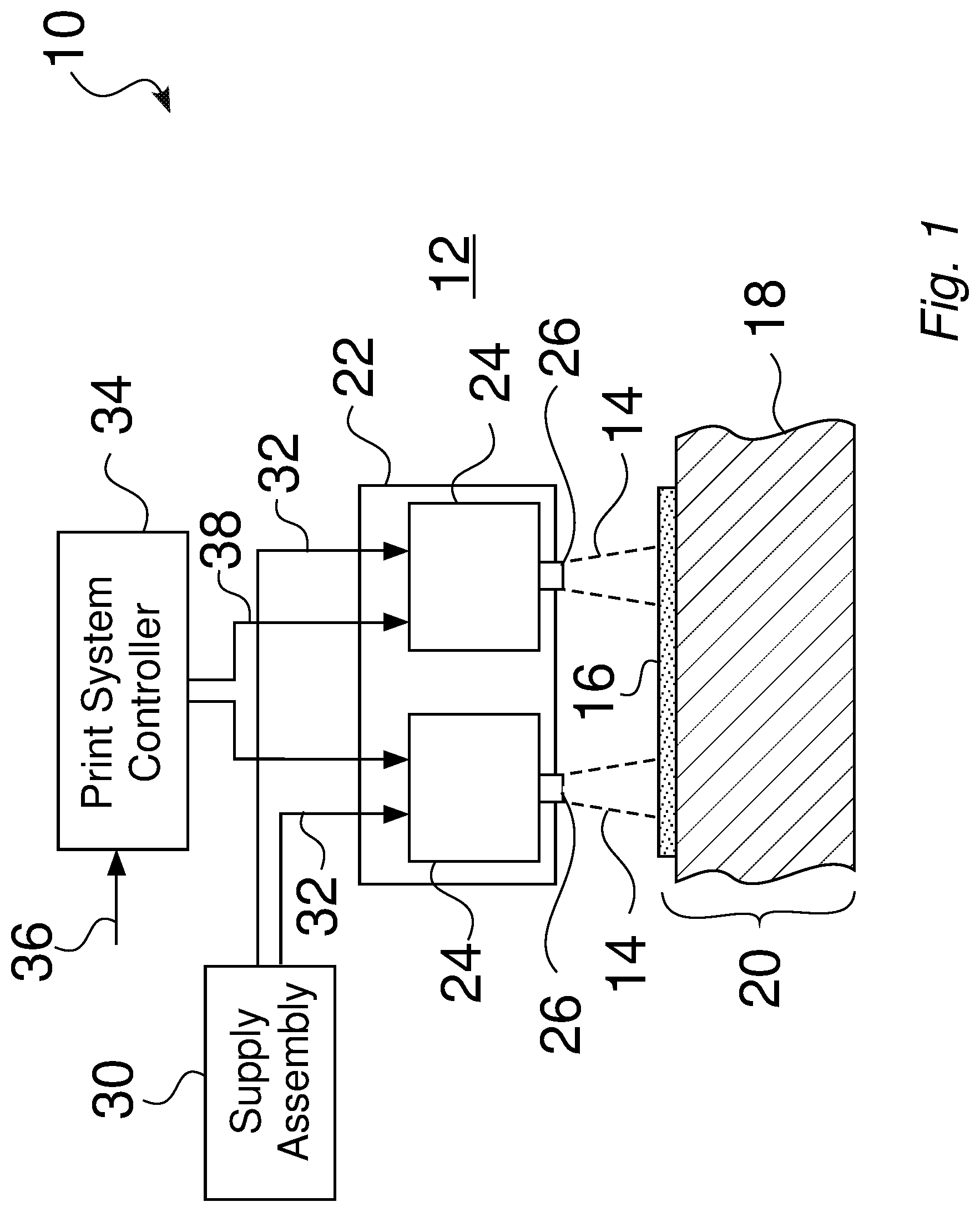Patent US12496834 Figure 1 – High stability ink delivery systems, and associated print systems and methods