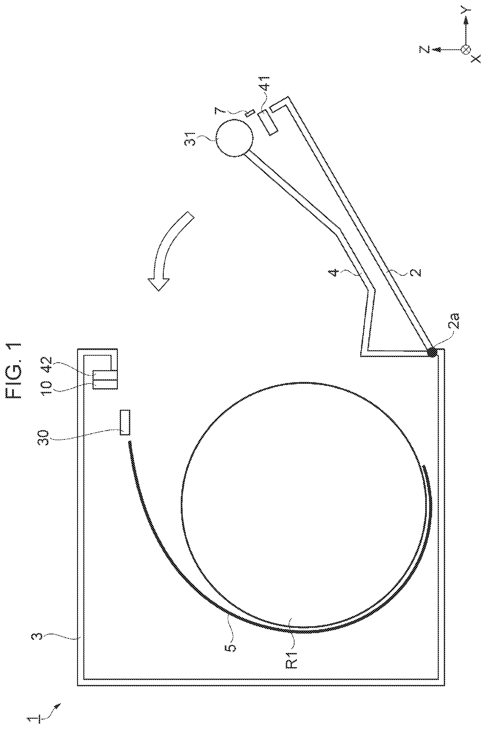 Patent US12496839 — Rolled paper printing apparatus — Figure 1