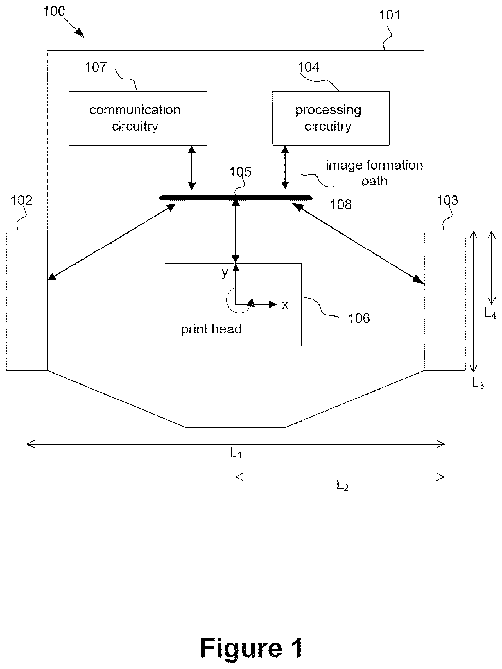 Patent US12496842 Figure 1 – Printing systems