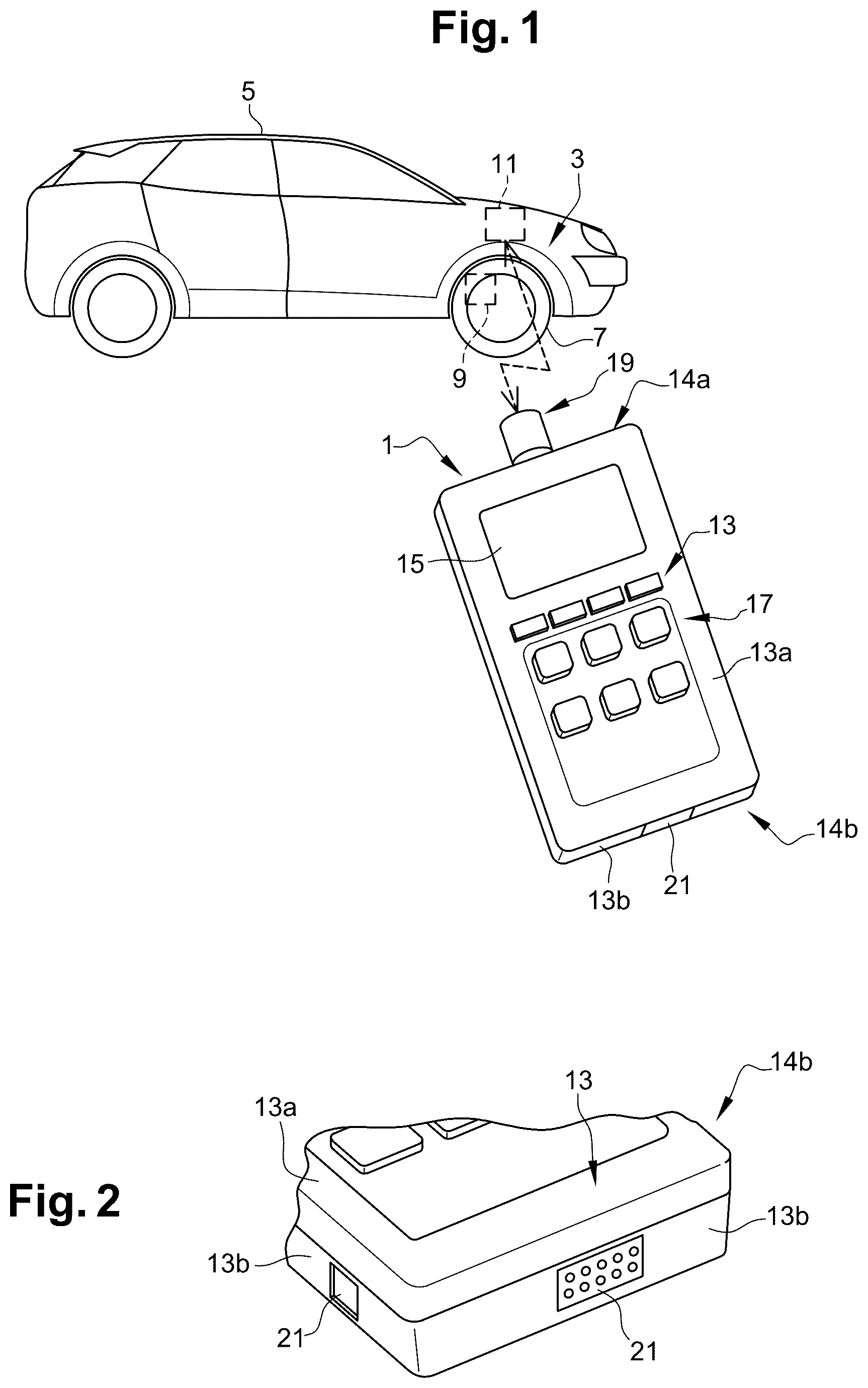 Patent US12496858 — Device for an electronic system for checking the pressure of the tyres of a motor vehicle — Figure 1