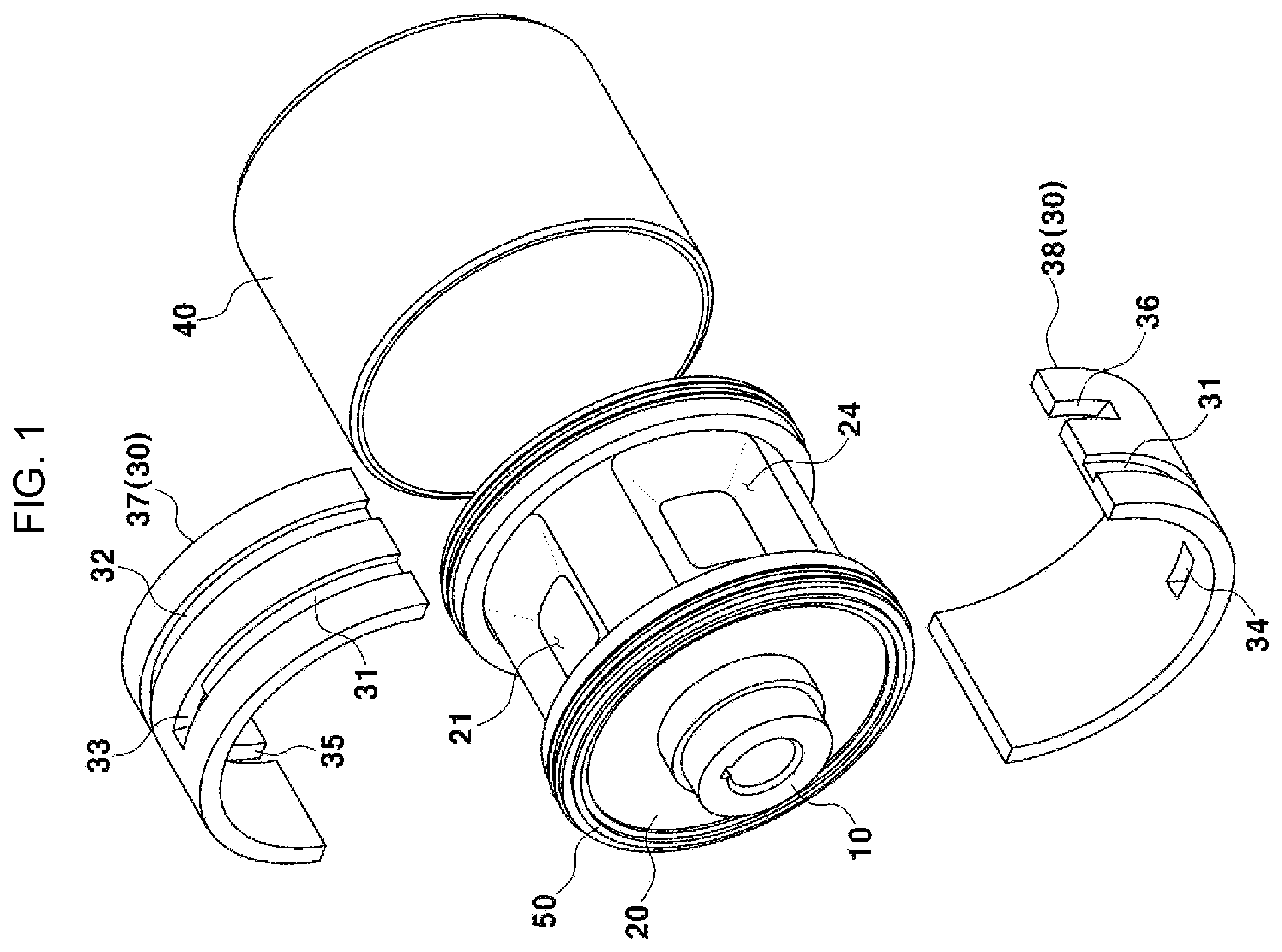 Patent US12496892 — Hydraulic mount for vehicle — Figure 1