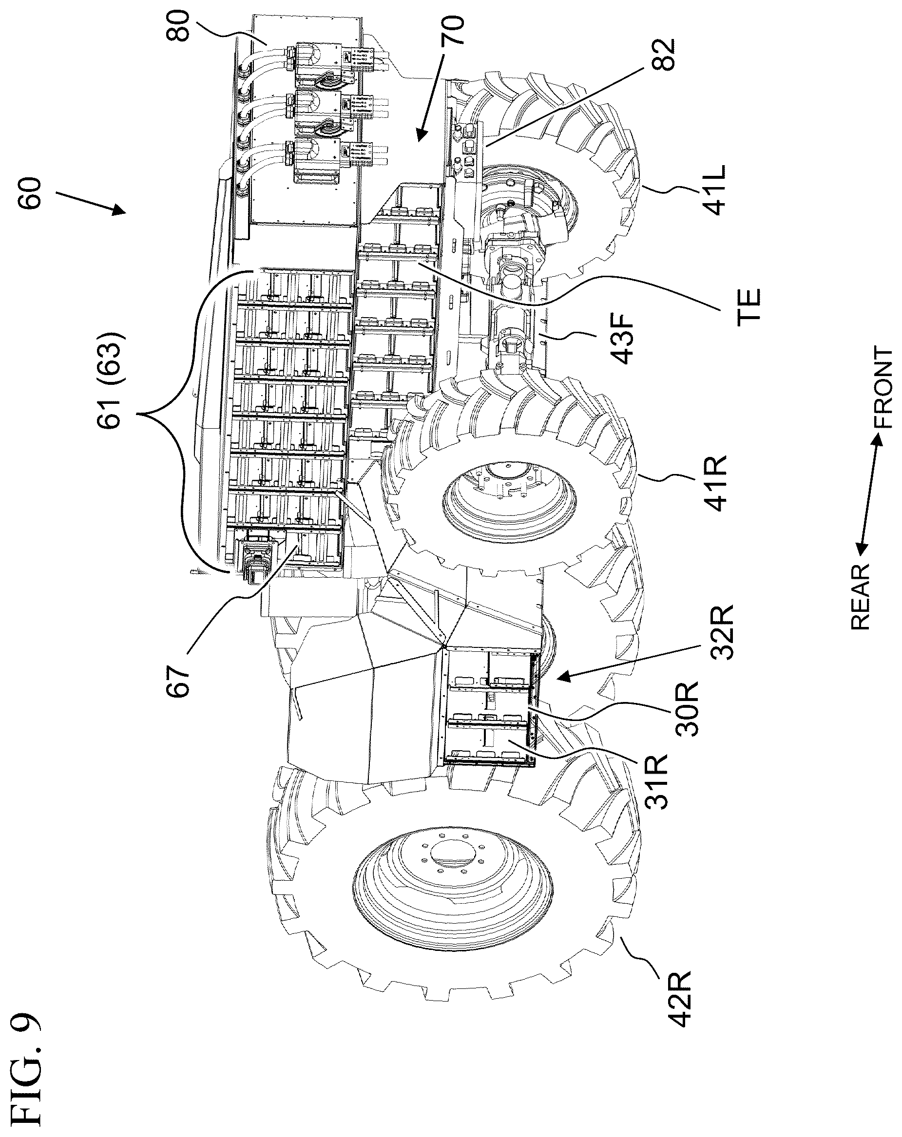 Patent US12496896 Figure 9 – Liquid cooling system for an electric vehicle