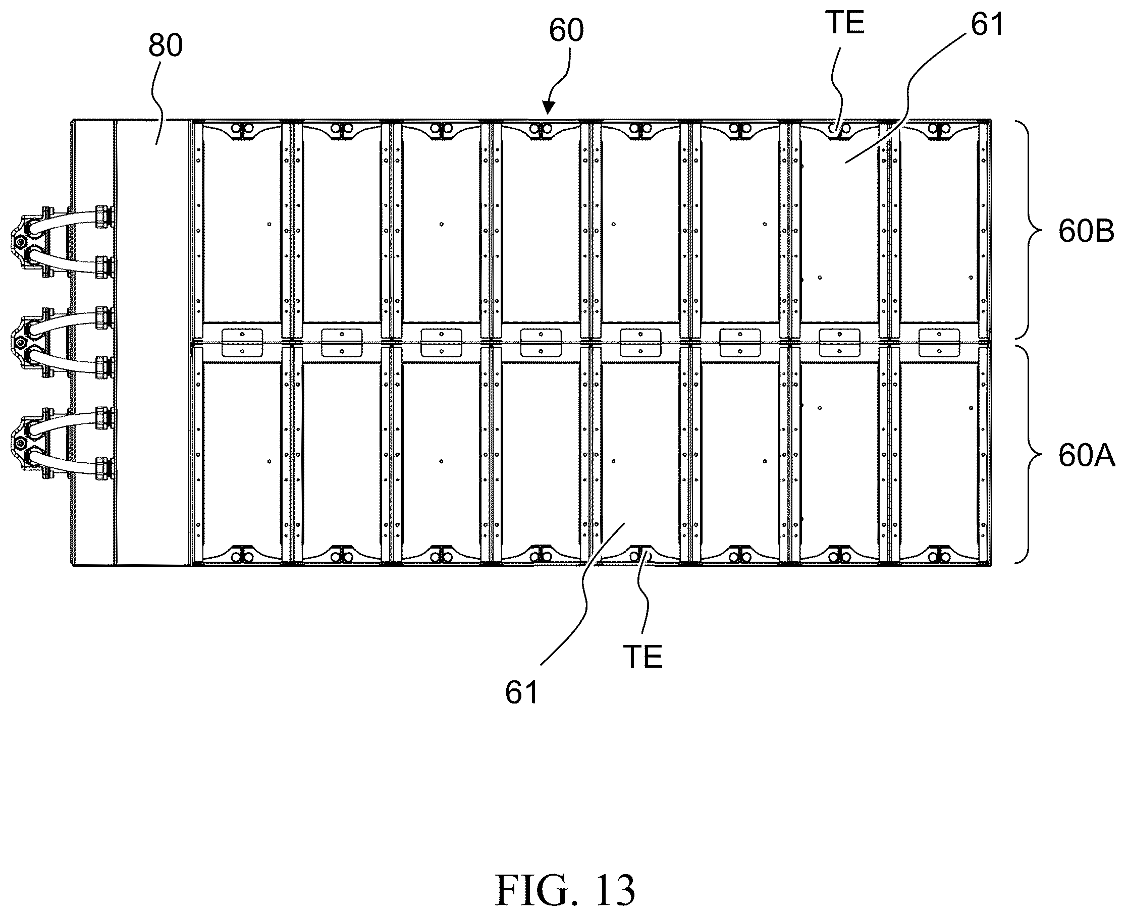 Patent US12496896 Figure 13 – Liquid cooling system for an electric vehicle