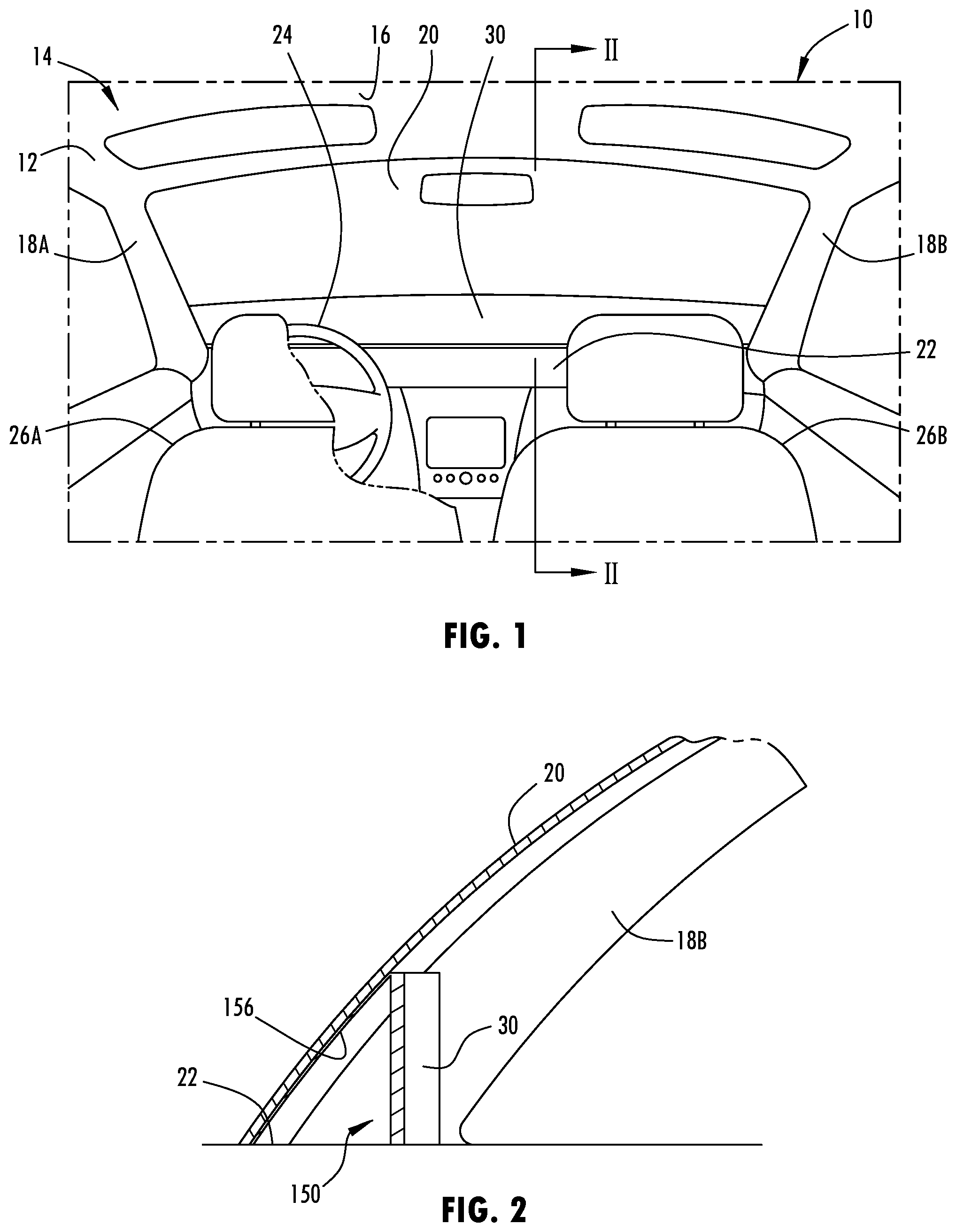 Patent US12496905 Figure 1 – Vehicle display