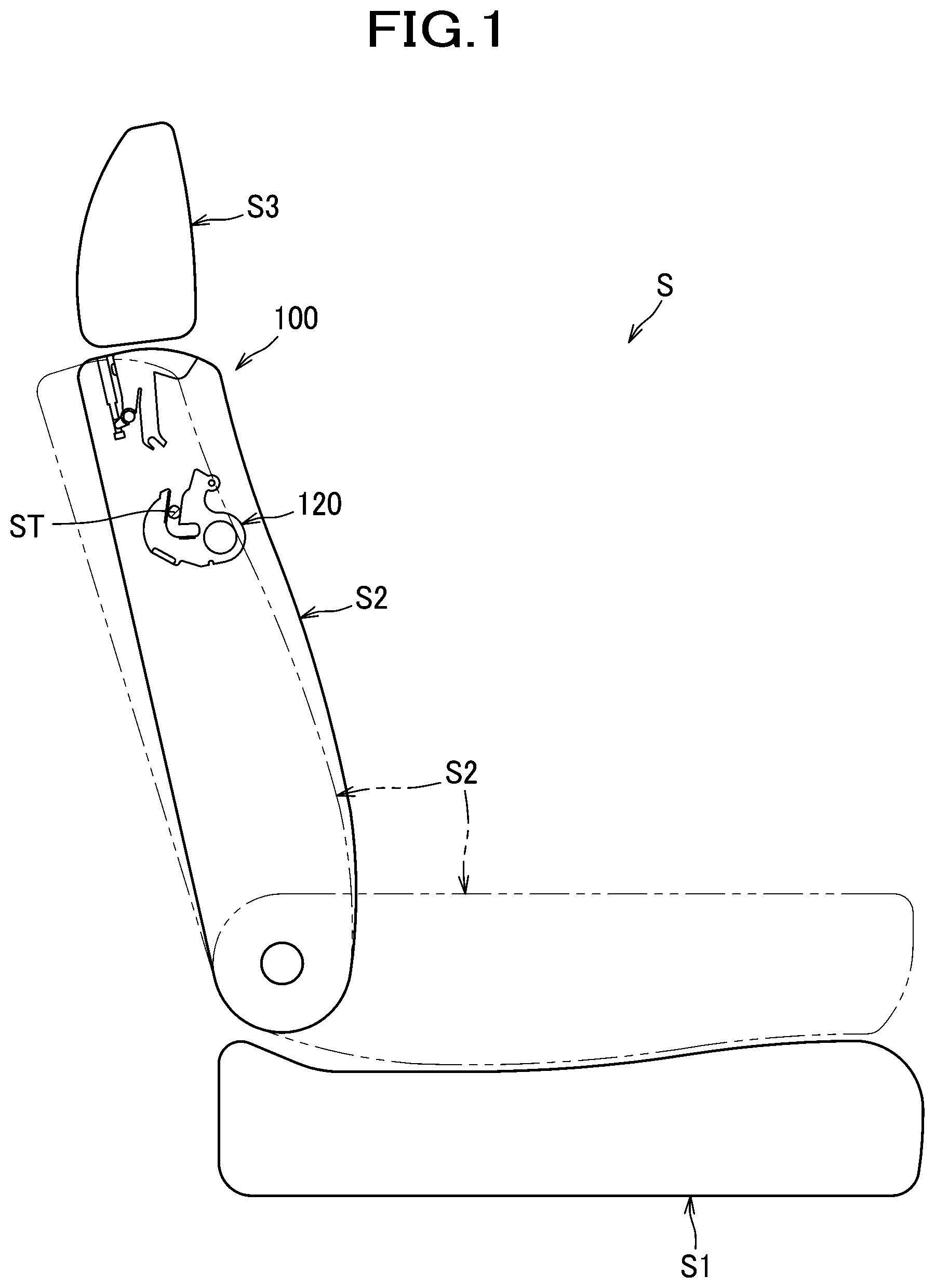Patent US12496944 — Latch for locking vehicle seat back — Figure 1