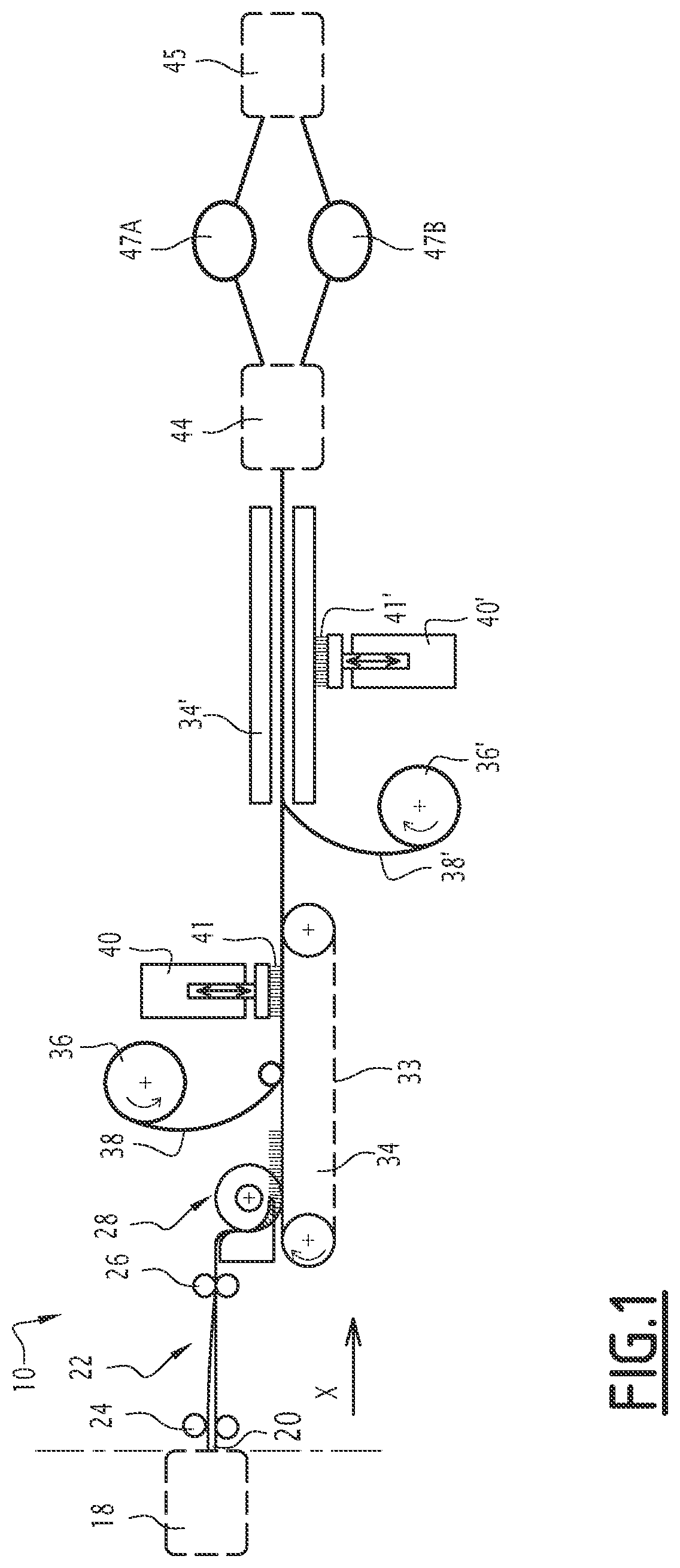 Patent US12496951 — Method for manufacturing inner linings from a sandwich structure — Figure 1
