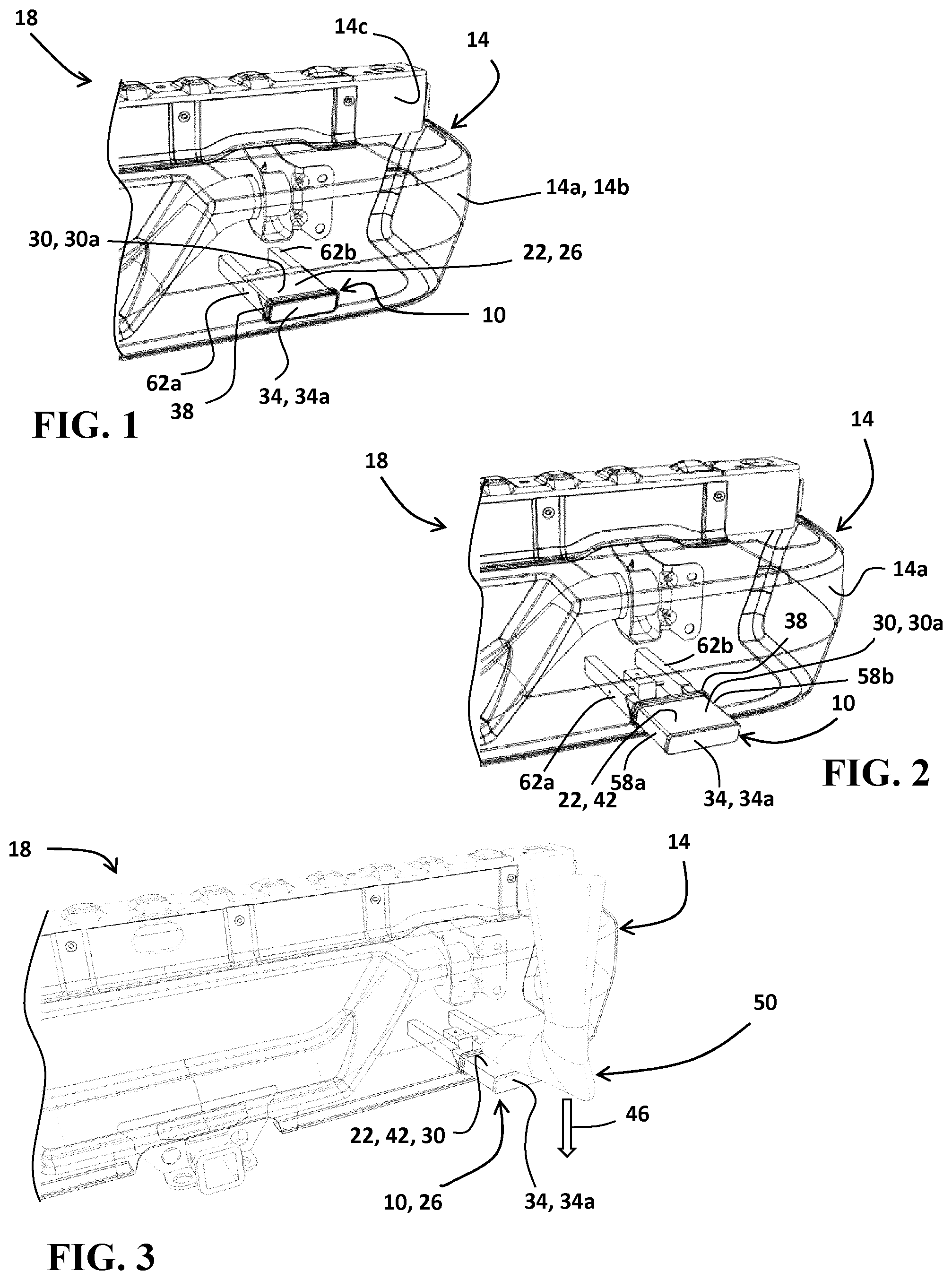 Patent US12496975 — Retractable composite bumper step assist and storage compartment — Figure 1