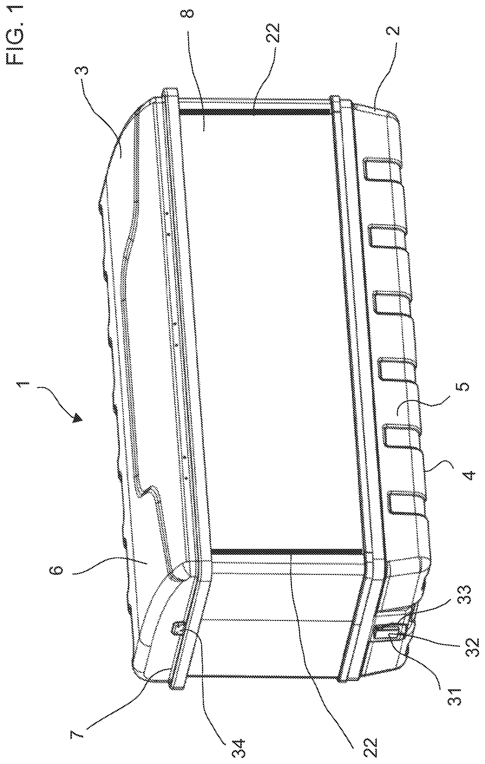 Patent US12496978 — Luggage box — Figure 1